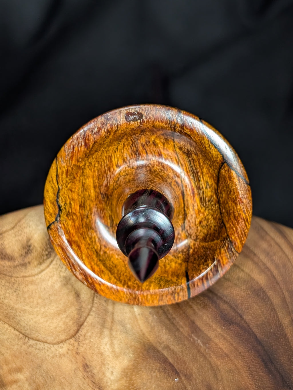 Punky Spalted Maple Tibeadan Support Spindle