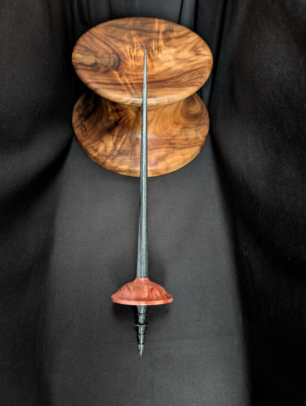 Fiddleback Maple Burl Tibetan Support Spindle