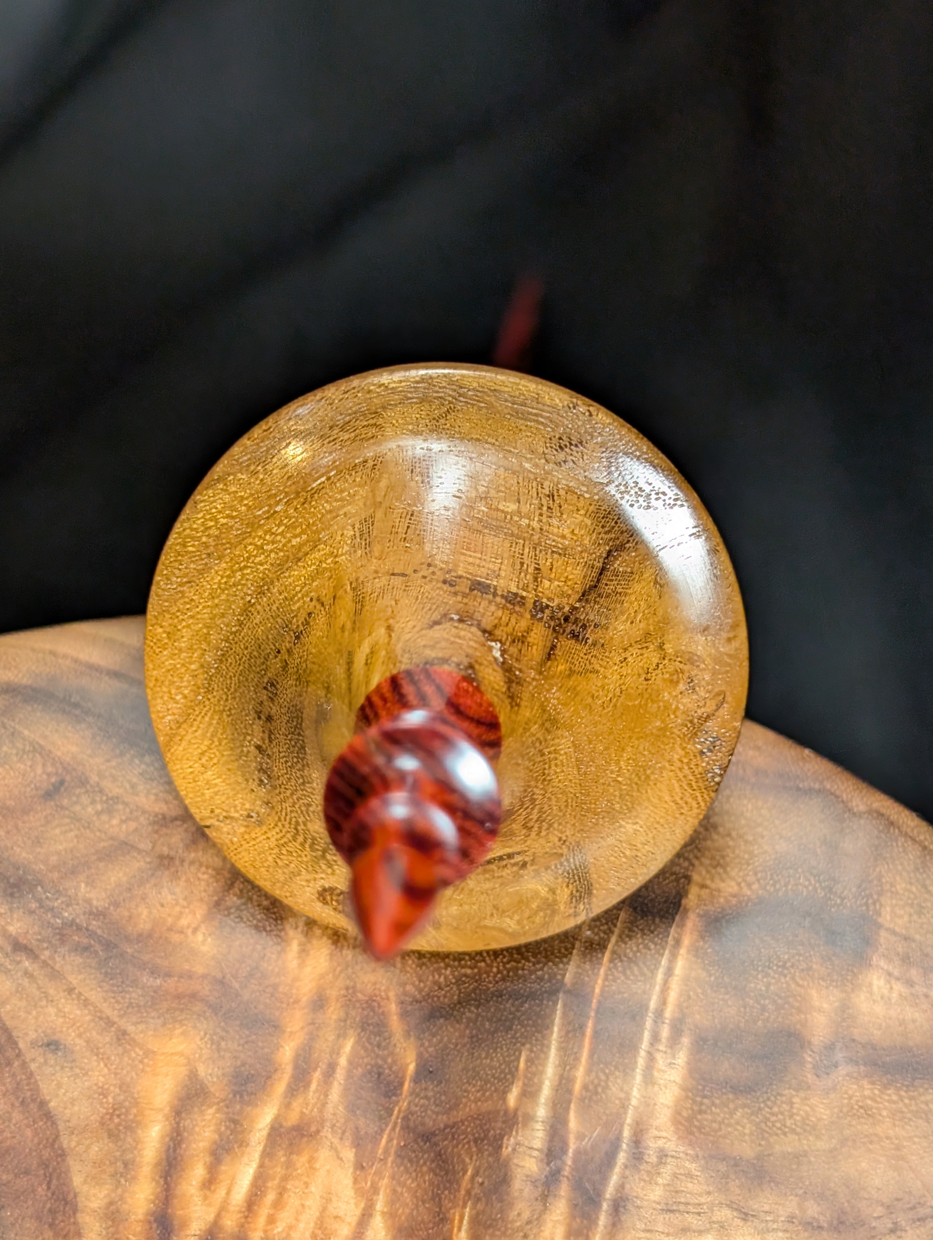 Osage Orange Burl Tibetan Support Spindle