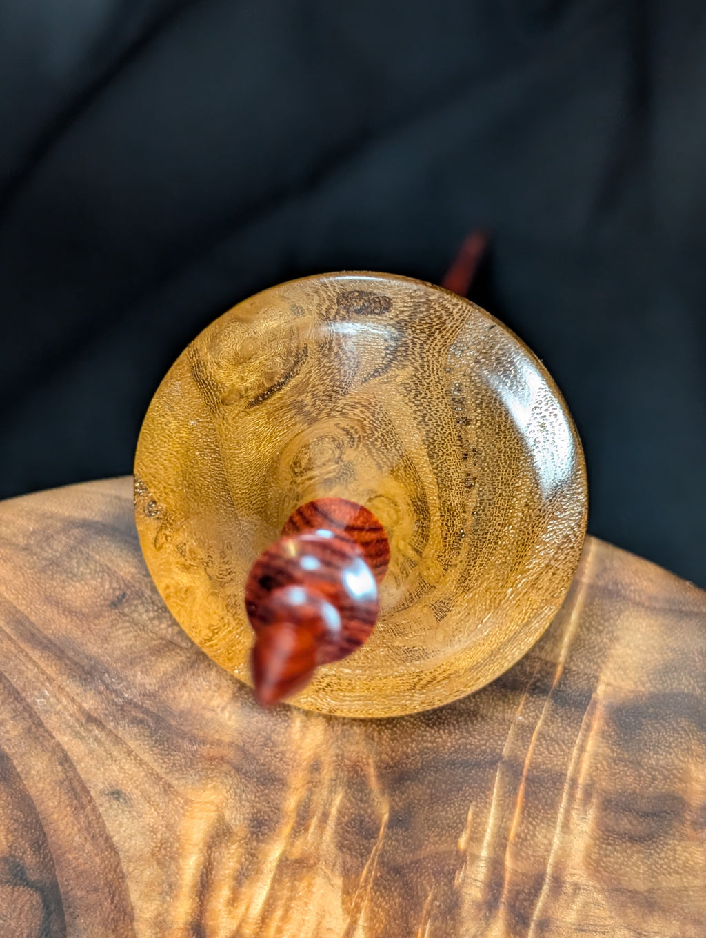 Osage Orange Burl Tibetan Support Spindle
