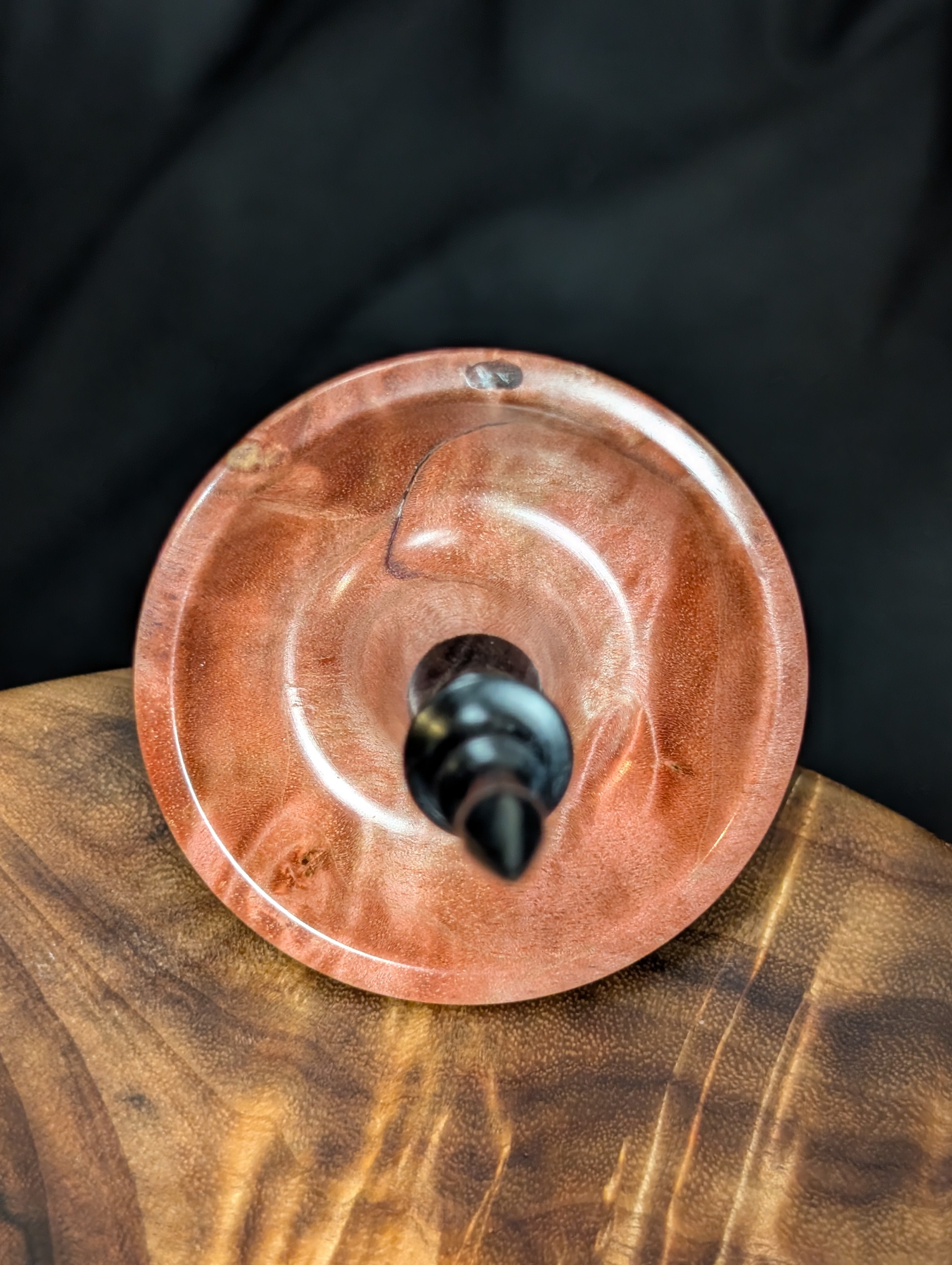 Fiddleback Maple Burl Tibetan Support Spindle