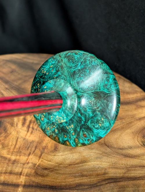 Amboyna Burl Tibeadan Support Spindle
