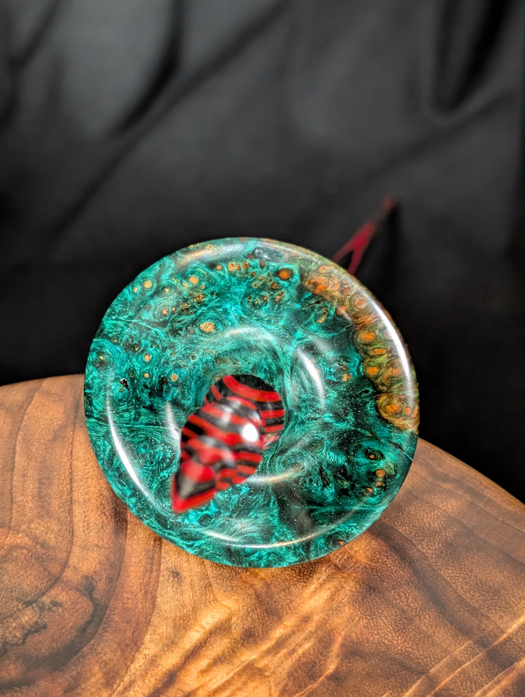 Amboyna Burl Tibeadan Support Spindle