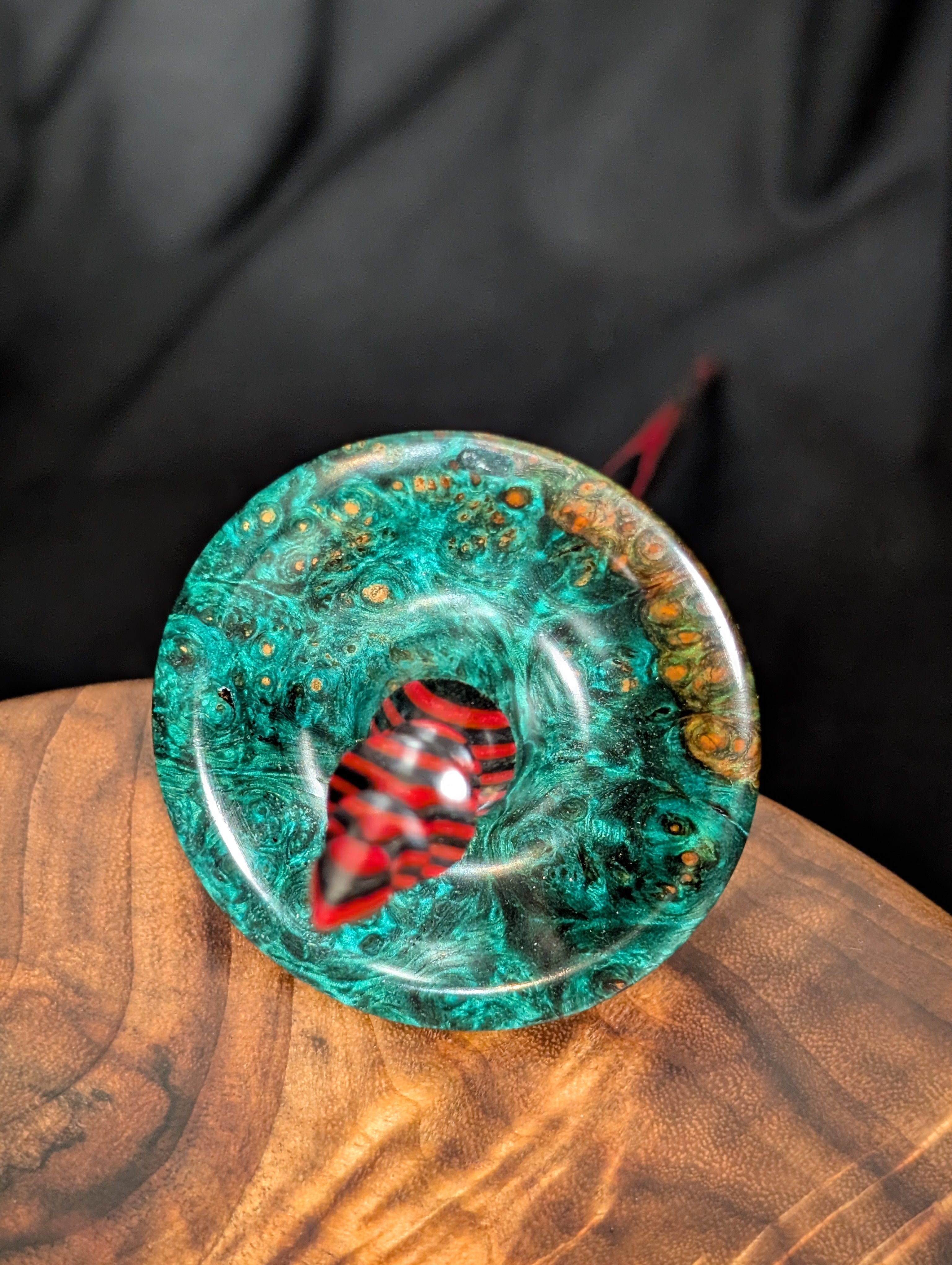 Amboyna Burl Tibeadan Support Spindle