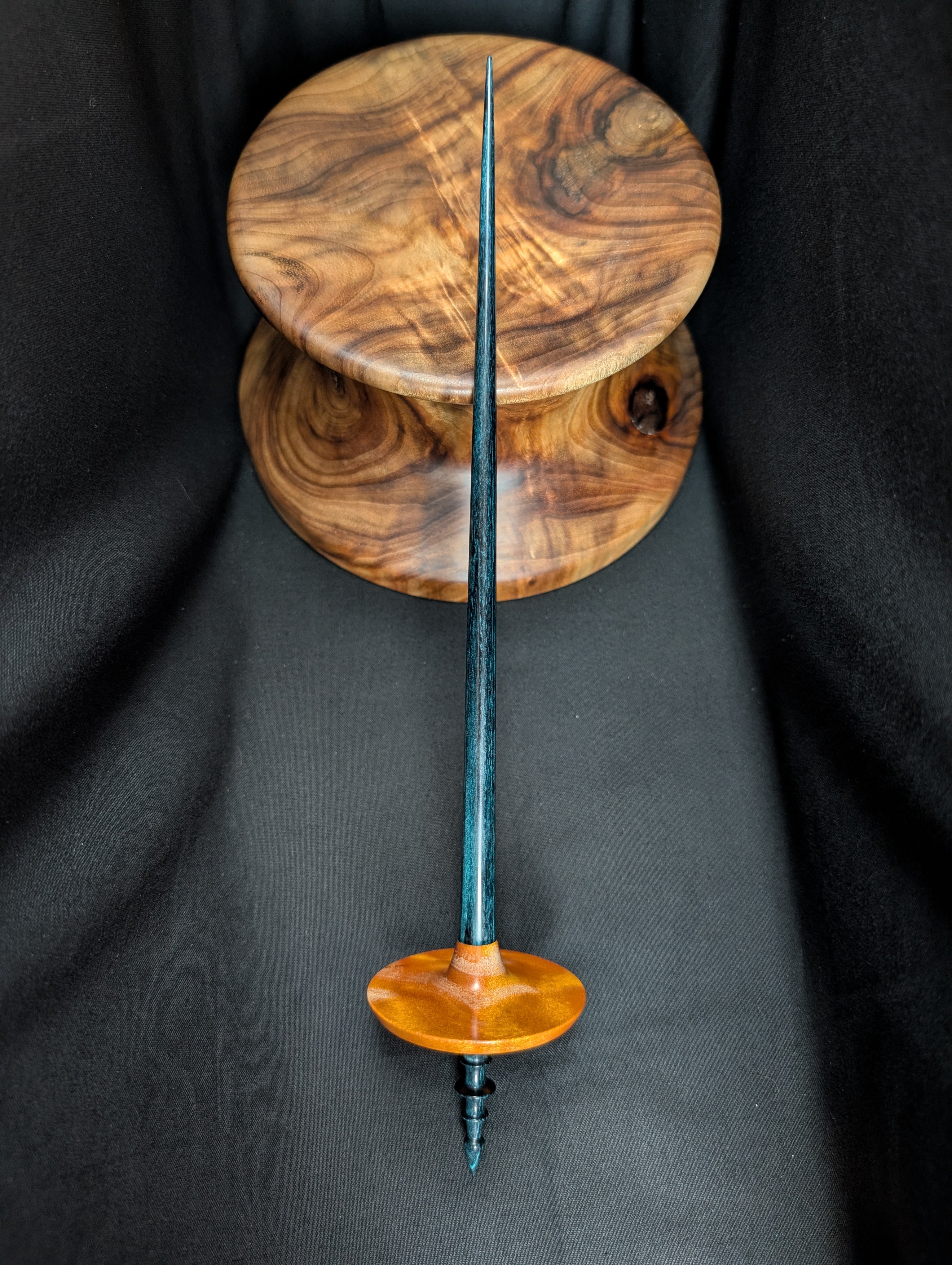 Quilted Maple Tibetan Support Spindle
