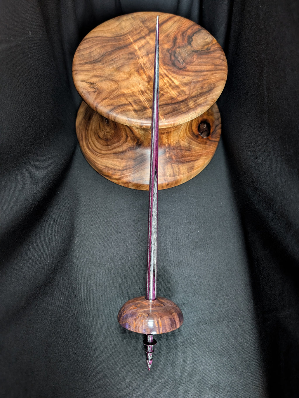 Amboyna Burl Tibetan Support Spindle