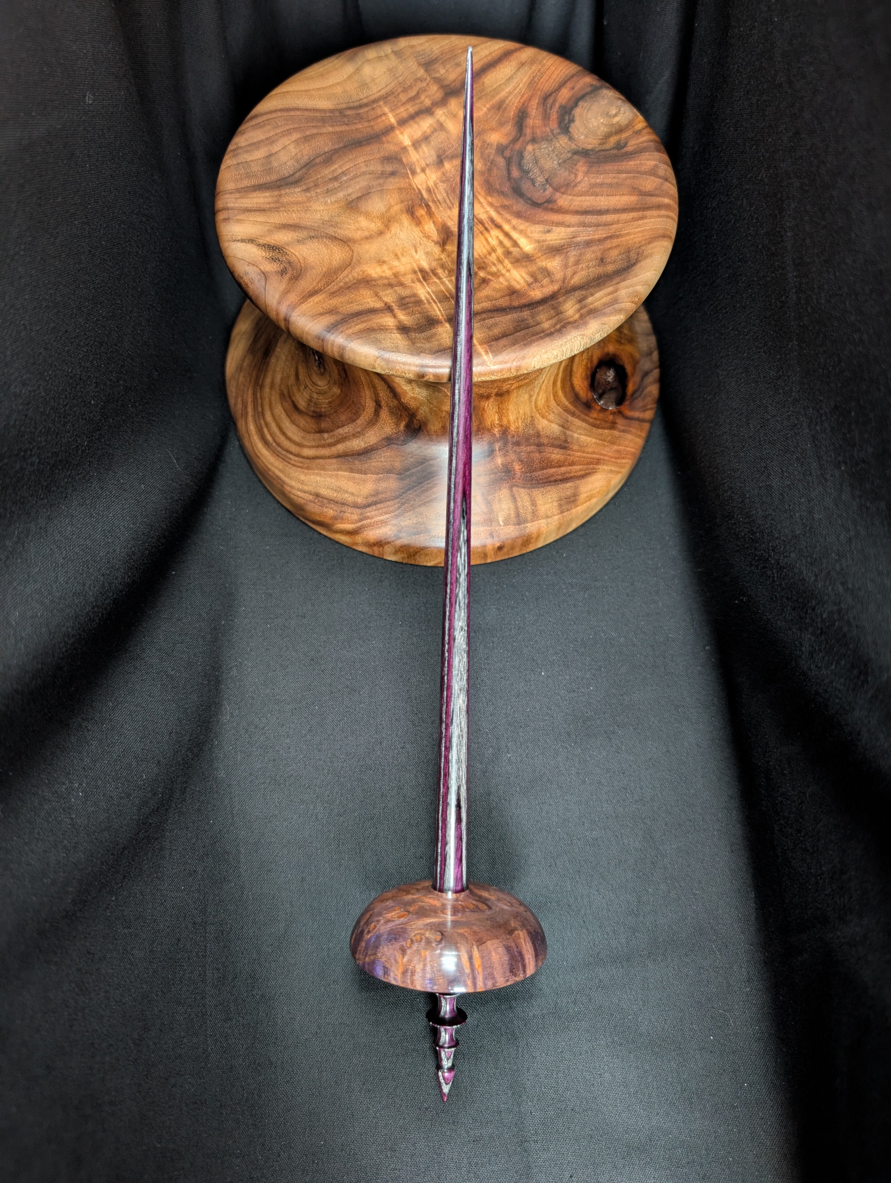 Amboyna Burl Tibetan Support Spindle