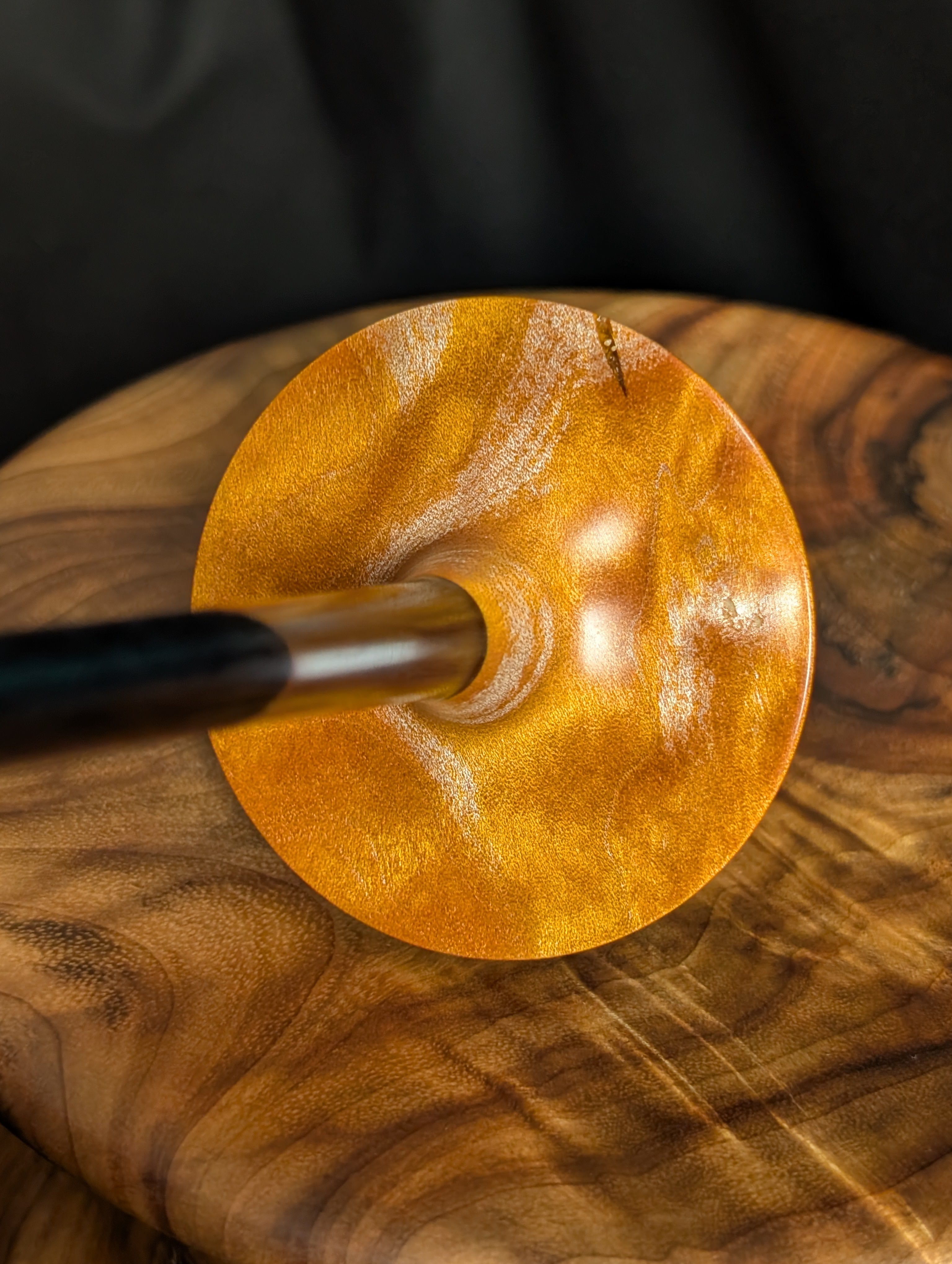 Quilted Maple Tibetan Support Spindle