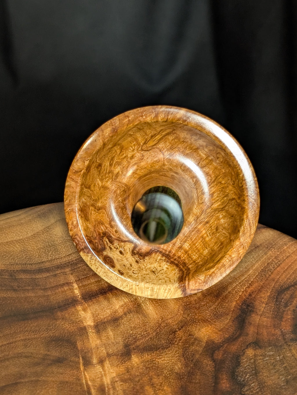 Amboyna Burl Tibetan Support Spindle