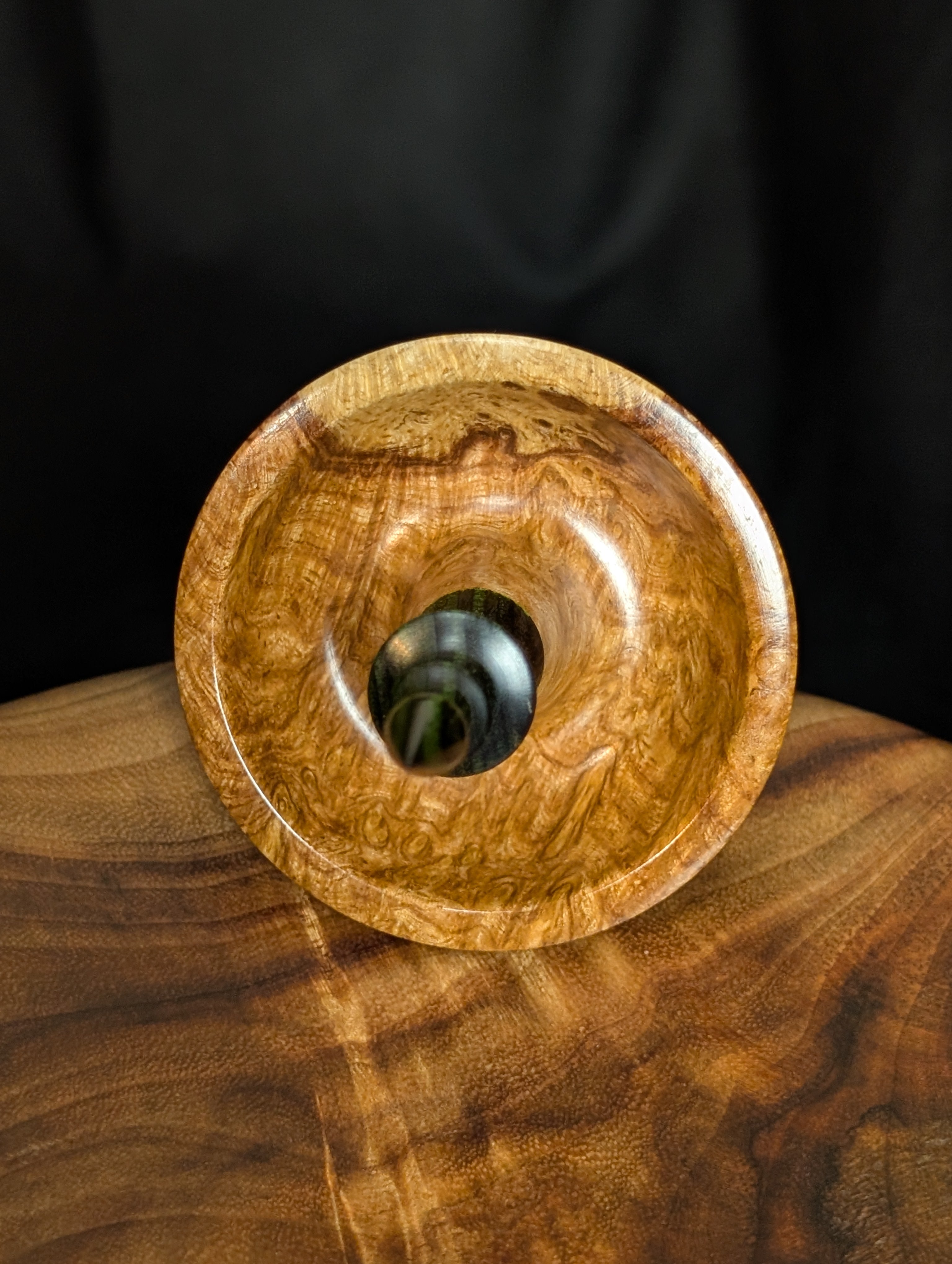 Amboyna Burl Tibetan Support Spindle