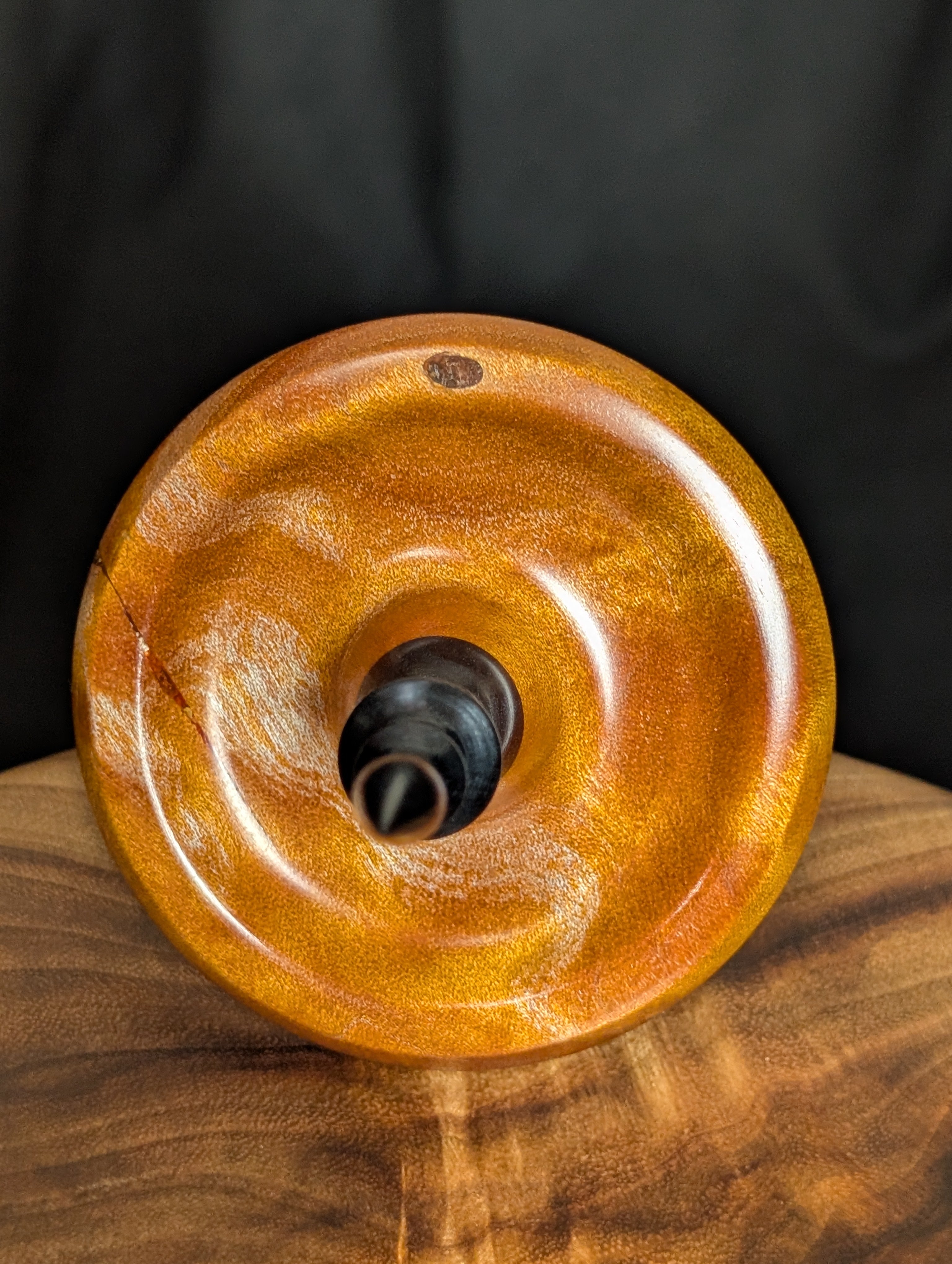 Quilted Maple Tibetan Support Spindle