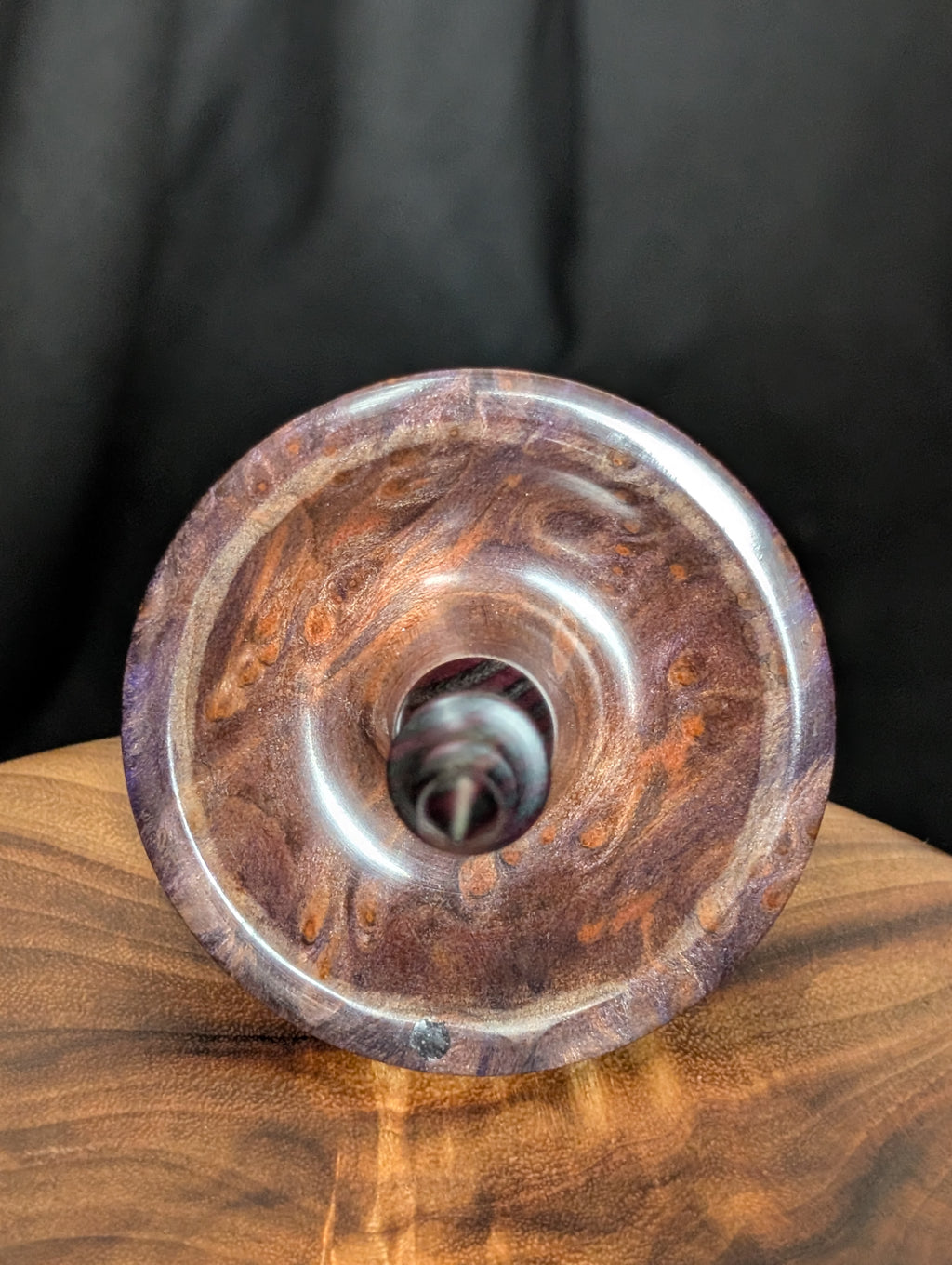 Redwood Lace Burl Tibetan Support Spindle