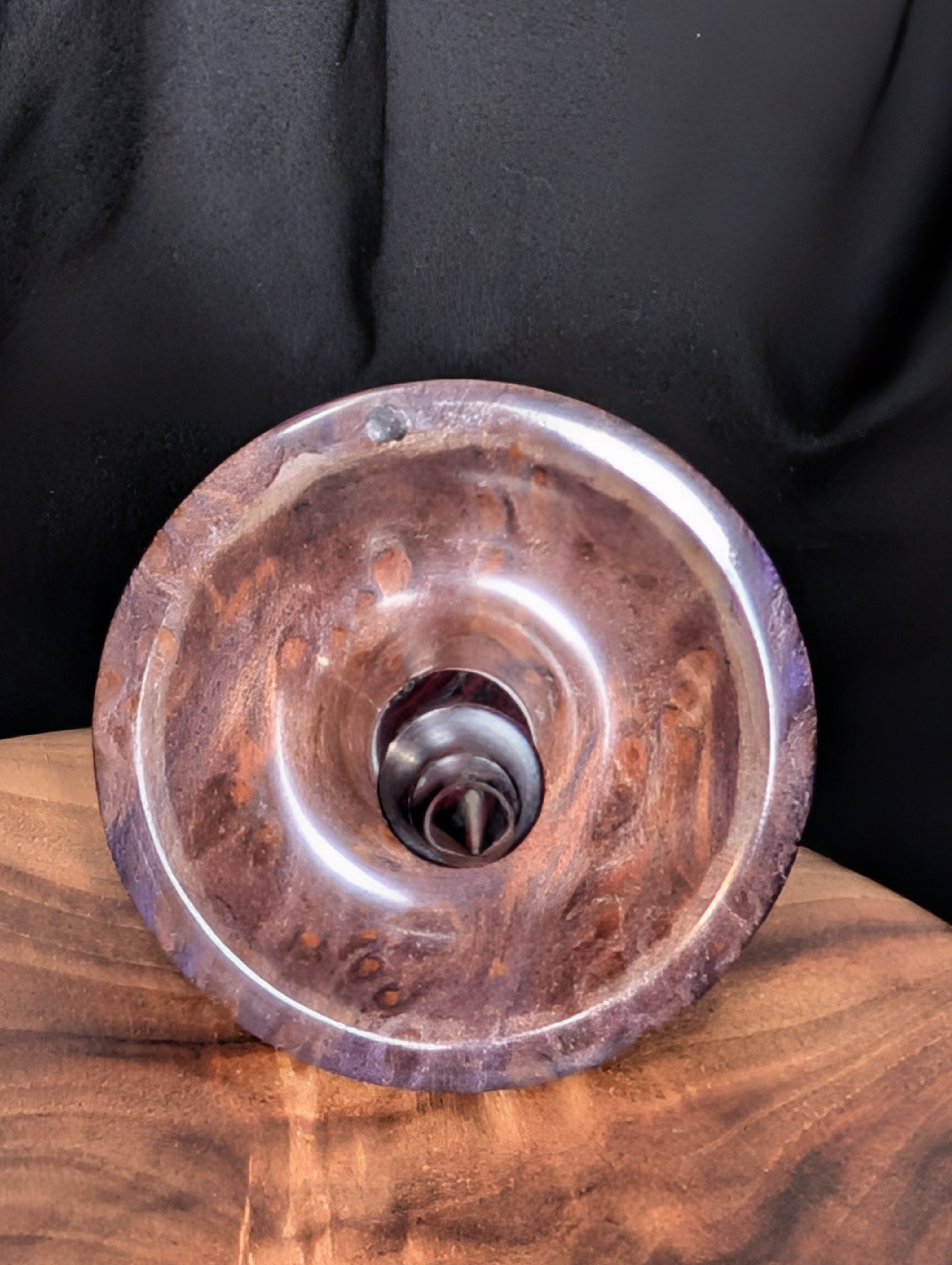 Redwood Lace Burl Tibetan Support Spindle