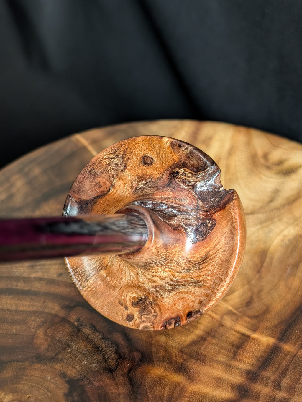 Weru Burl (Void) Tibetan Support Spindle