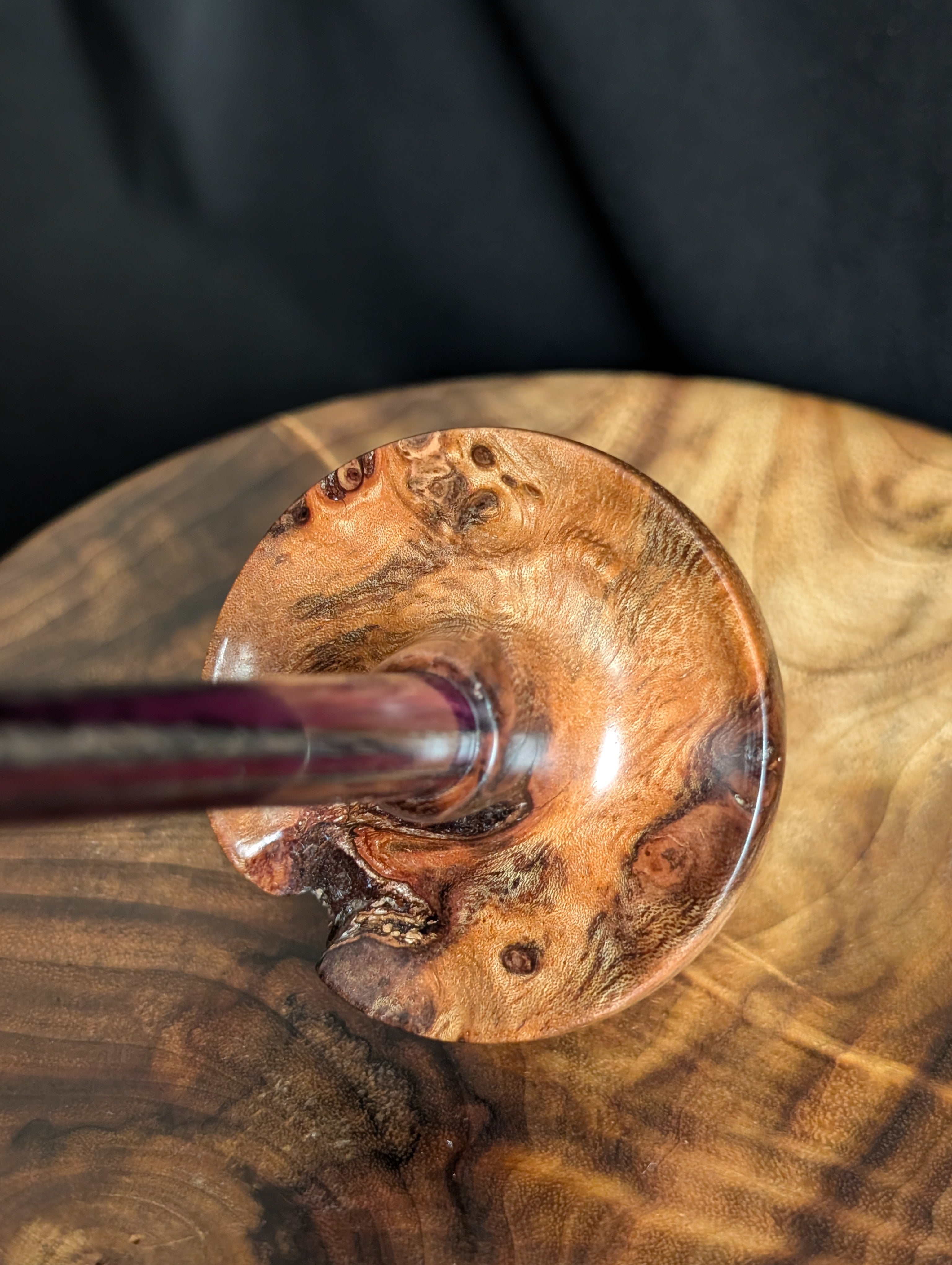 Weru Burl (Void) Tibetan Support Spindle