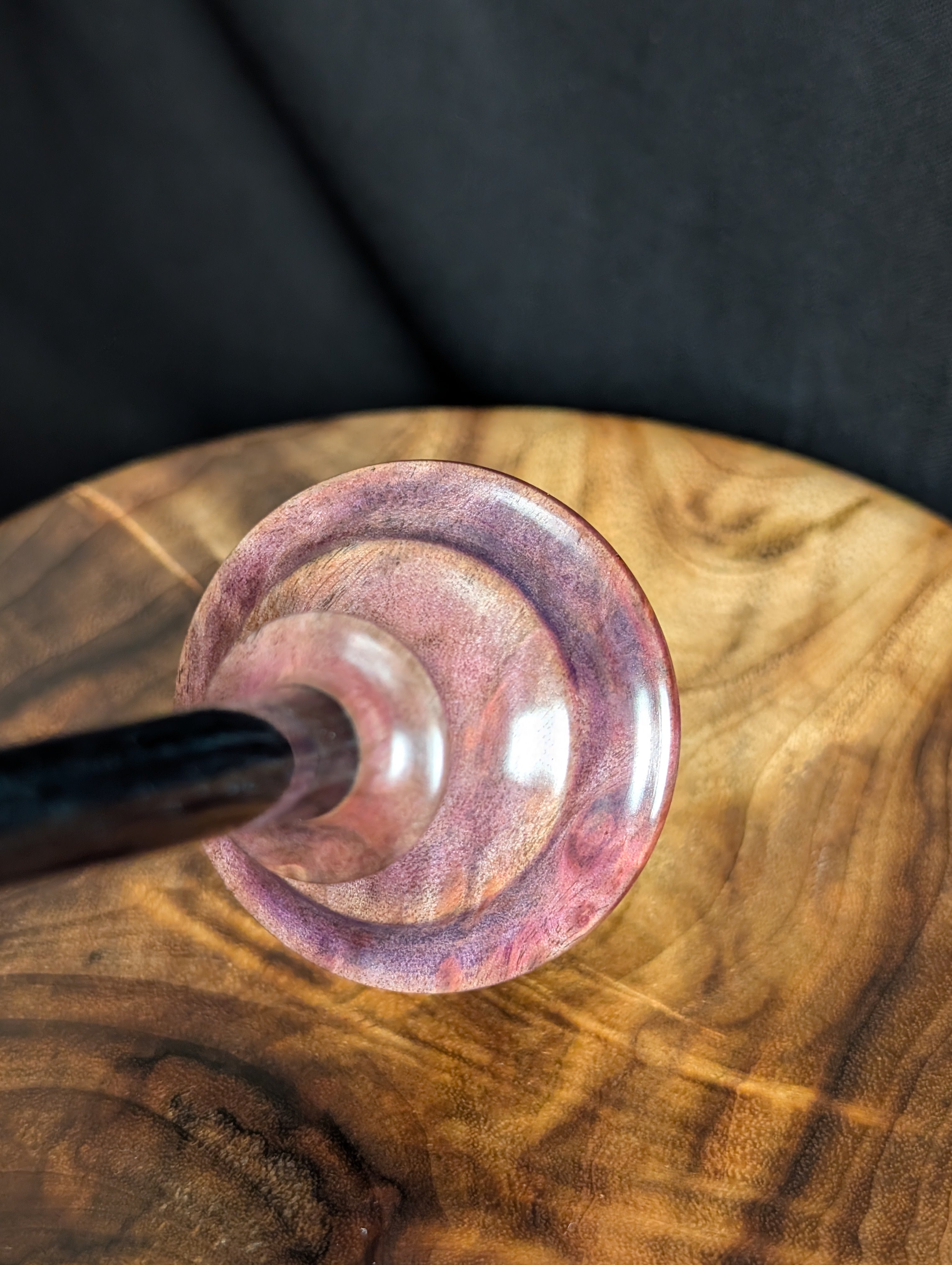 Ebony Burl Tibeadan Support Spindle