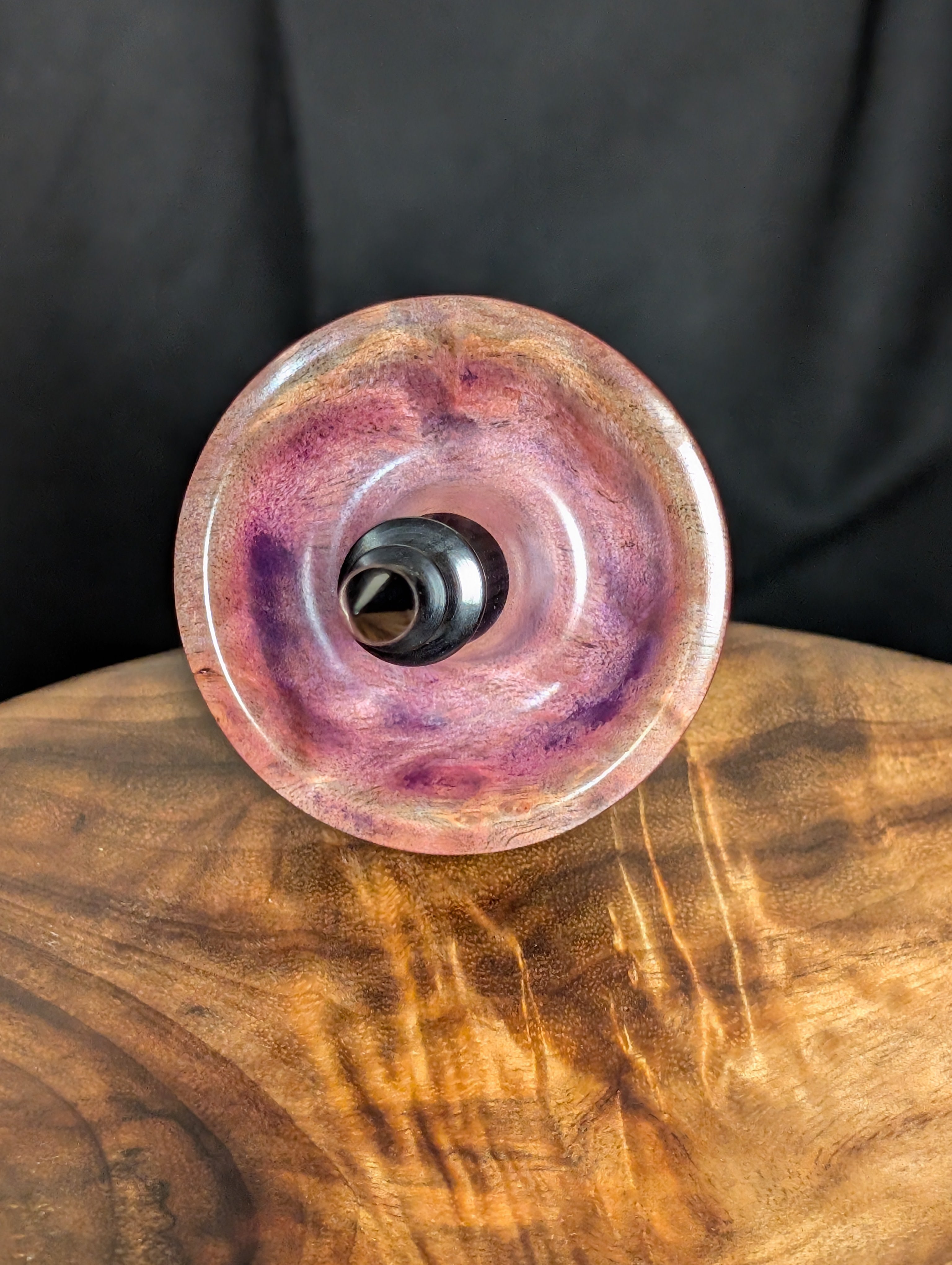 Ebony Burl Tibeadan Support Spindle