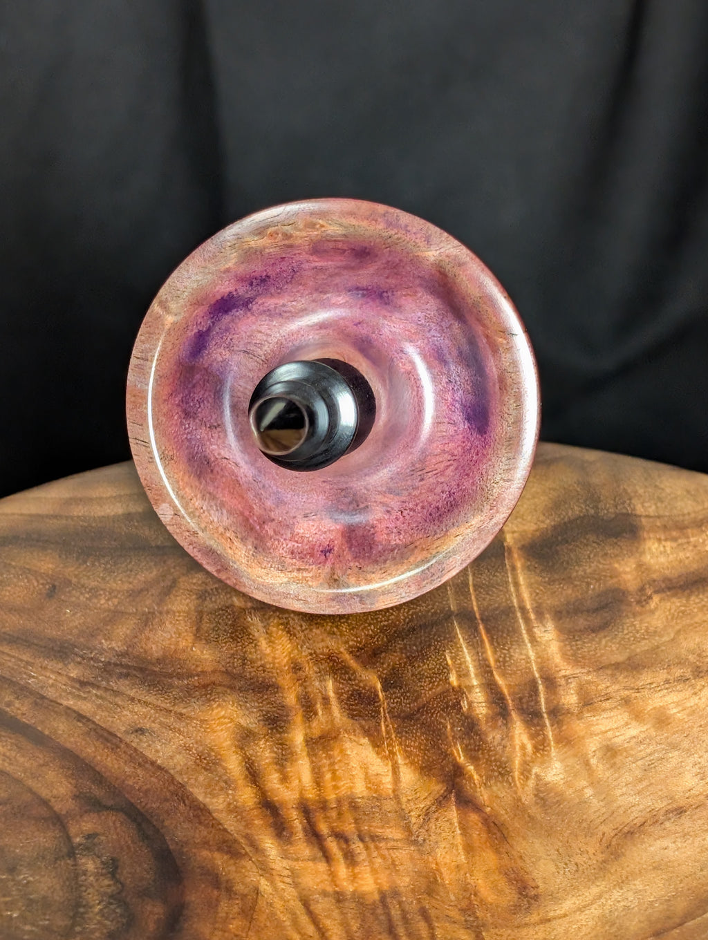 Ebony Burl Tibeadan Support Spindle