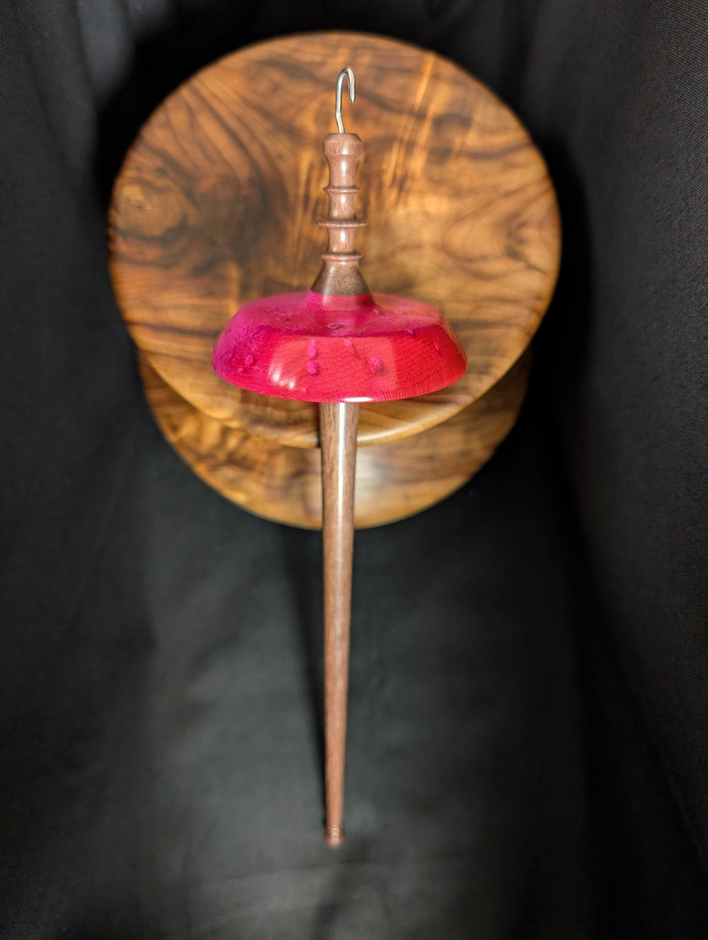 Birdseye Maple -Pink- Top Whorl Drop Spindle