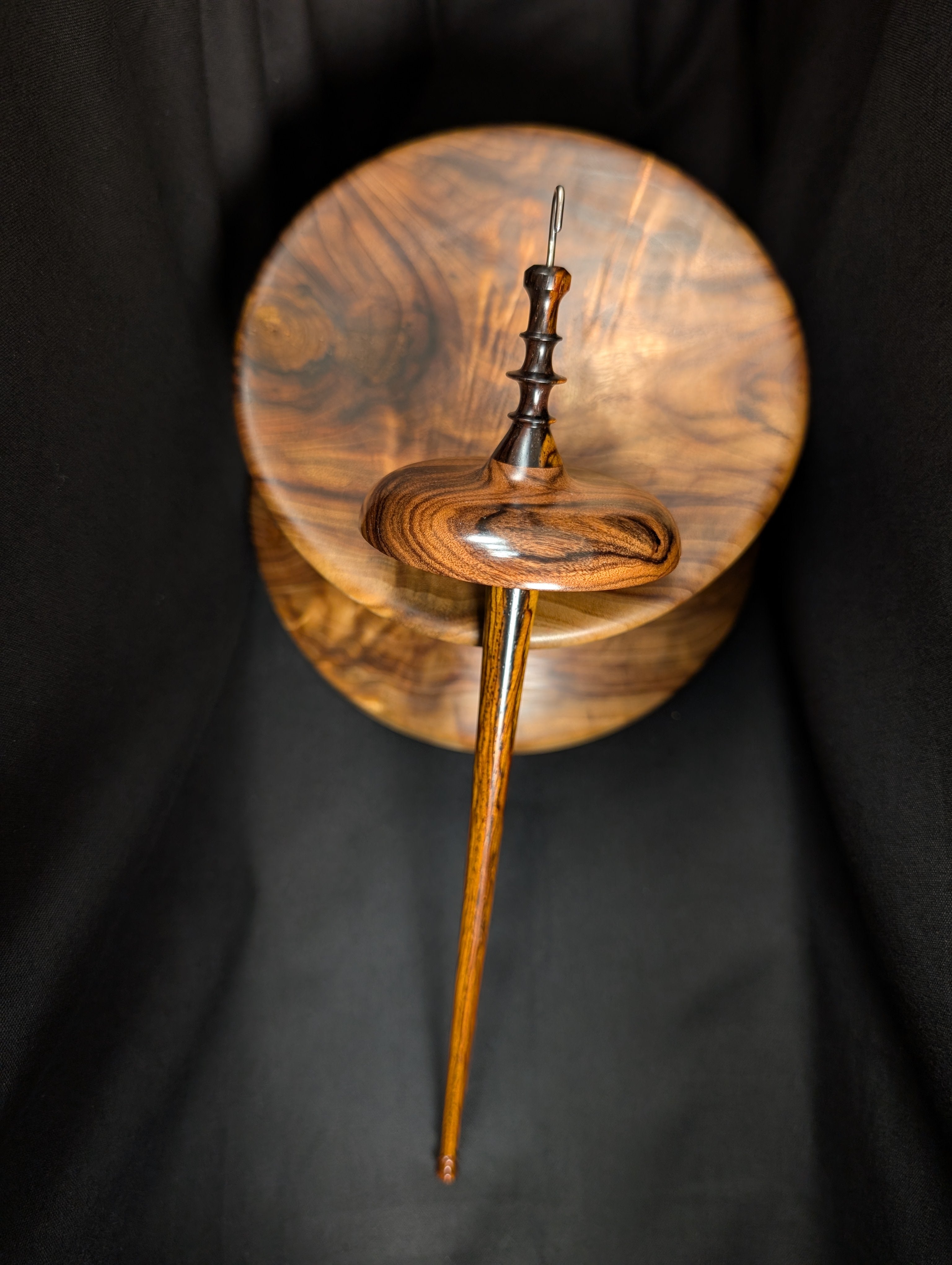 Bolivian Rosewood Top Whorl Drop Spindle