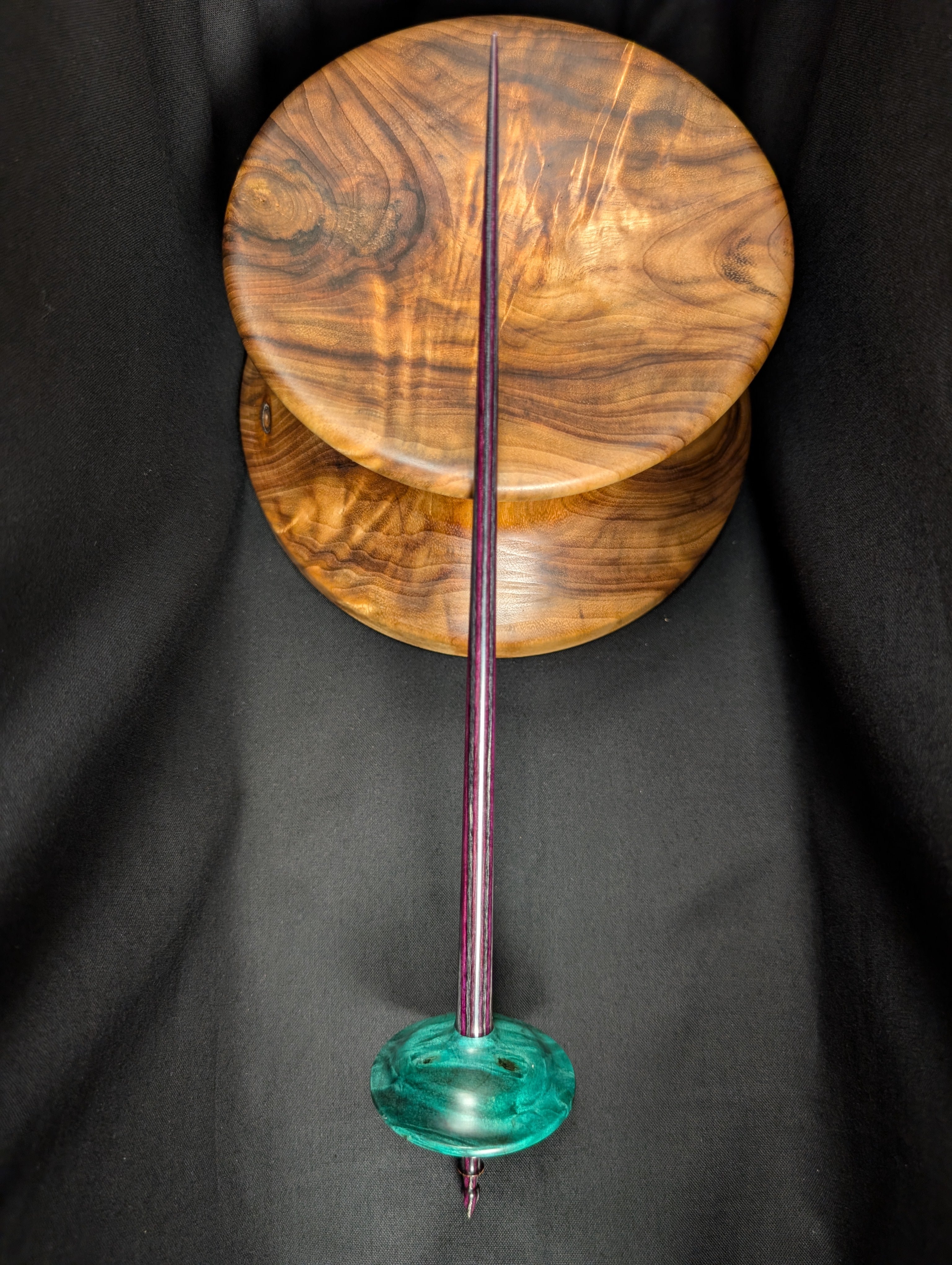 Buckeye Burl Tibetan Support Spindle
