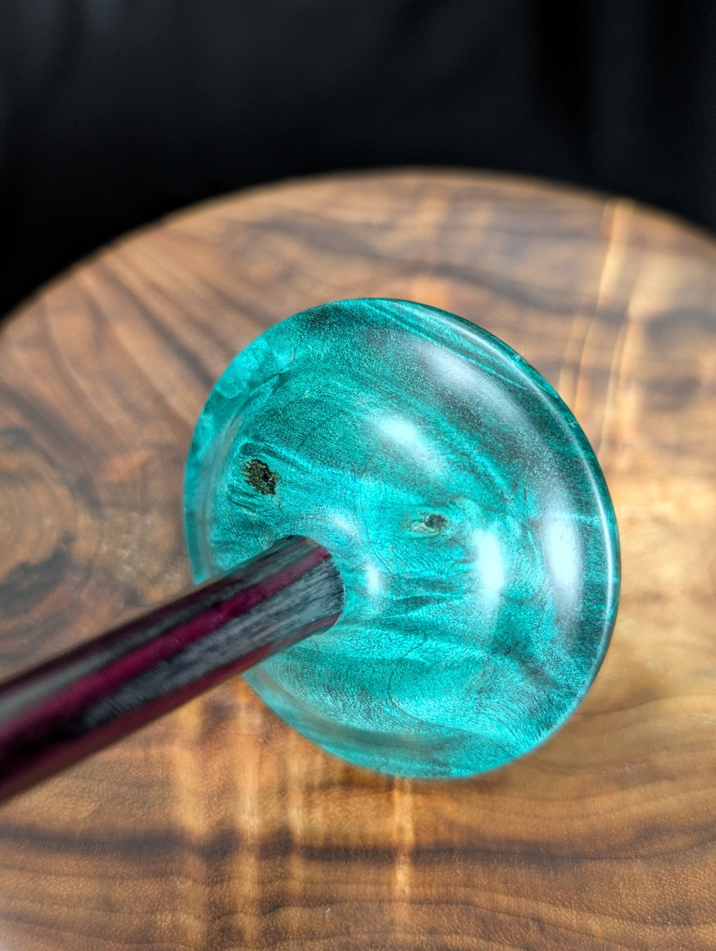 Buckeye Burl Tibetan Support Spindle