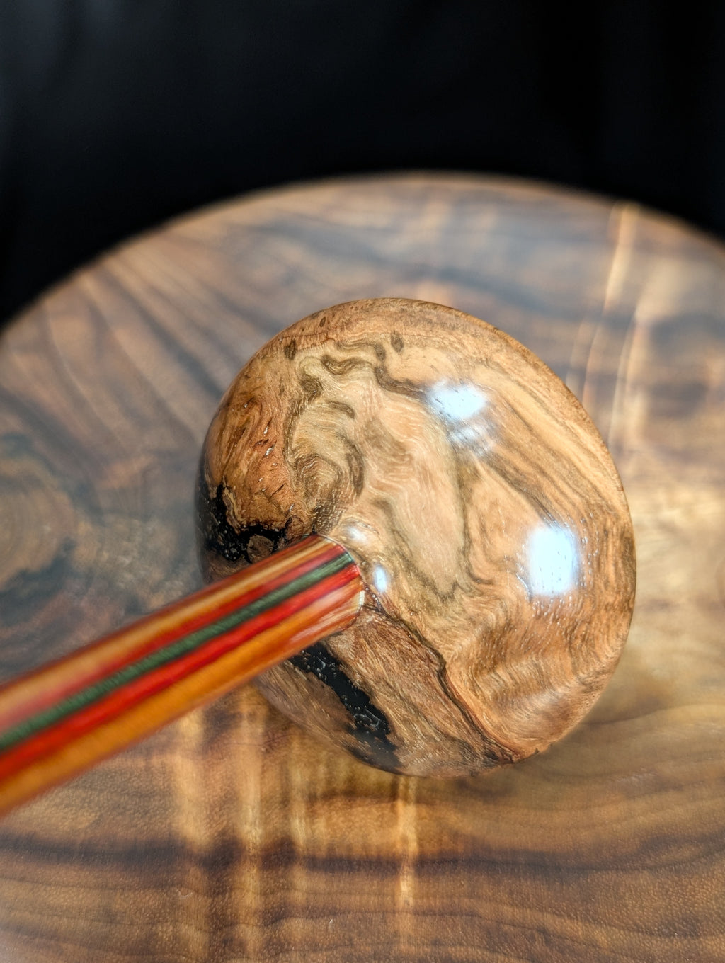 Water Oak Burl Tibetan Support Spindle