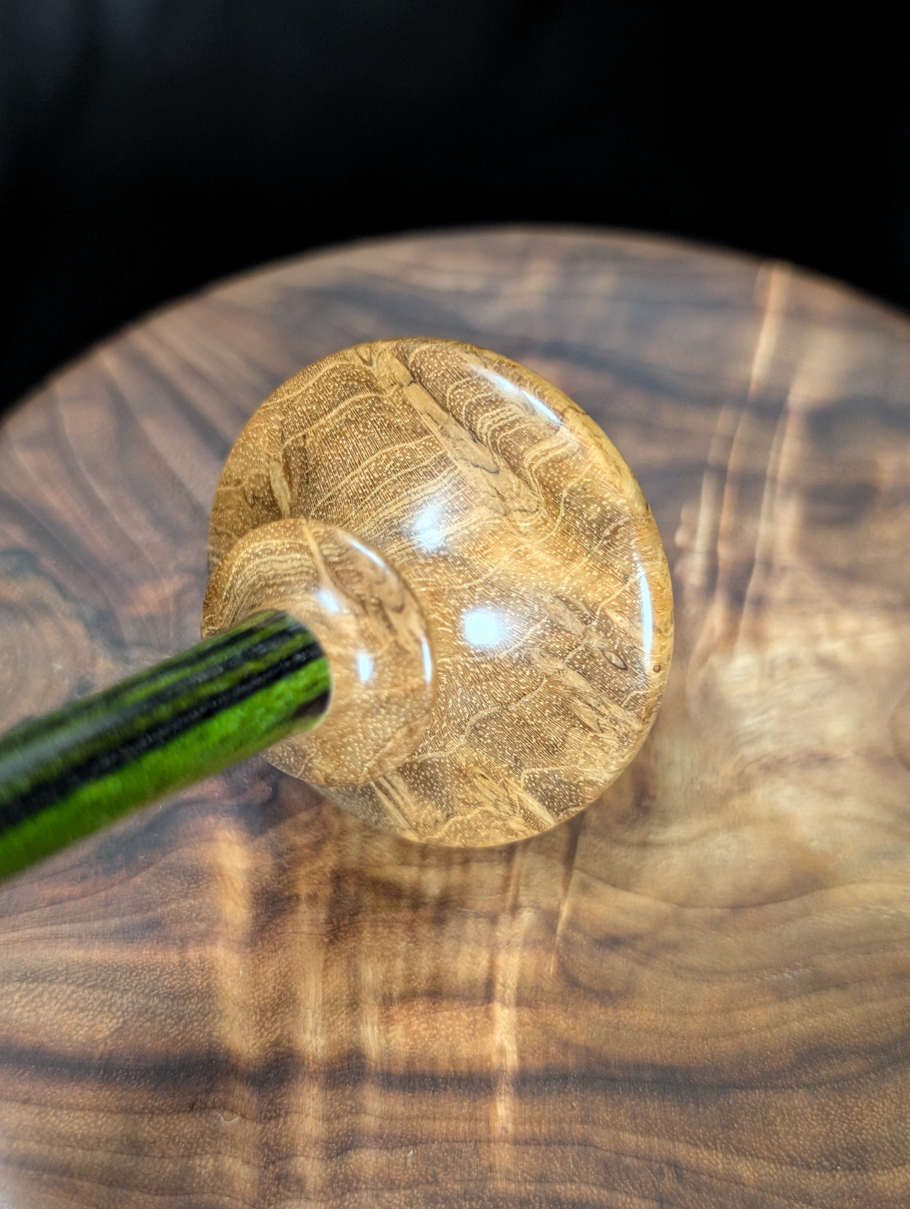Teak Burl "Tibeadan" Support Spindle