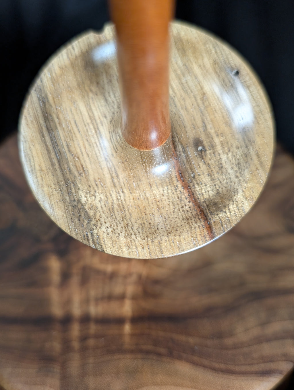 7" Black Limba Midi Top Whorl Drop Spindle