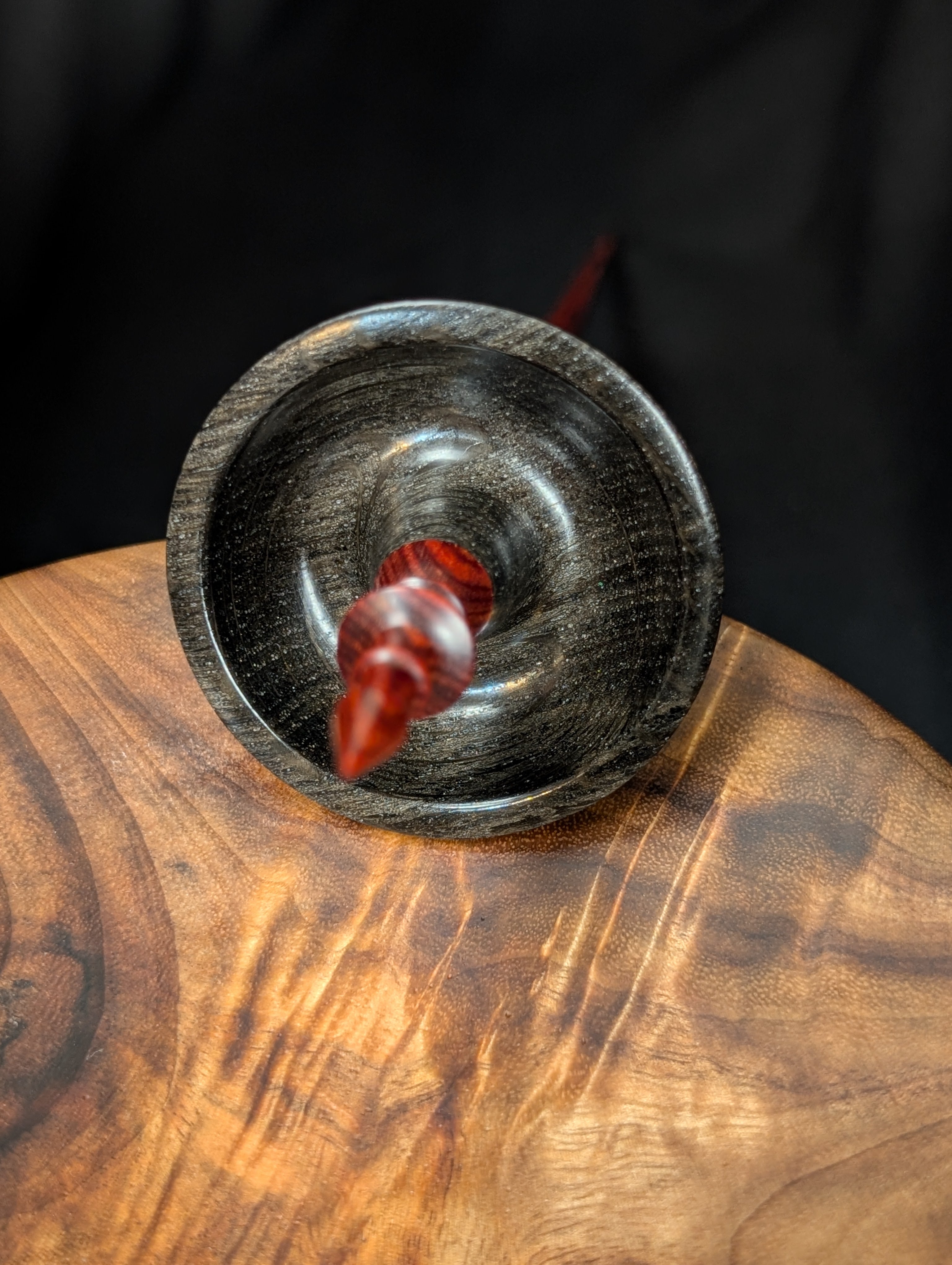 Bog Oak Tibetan Support Spindle