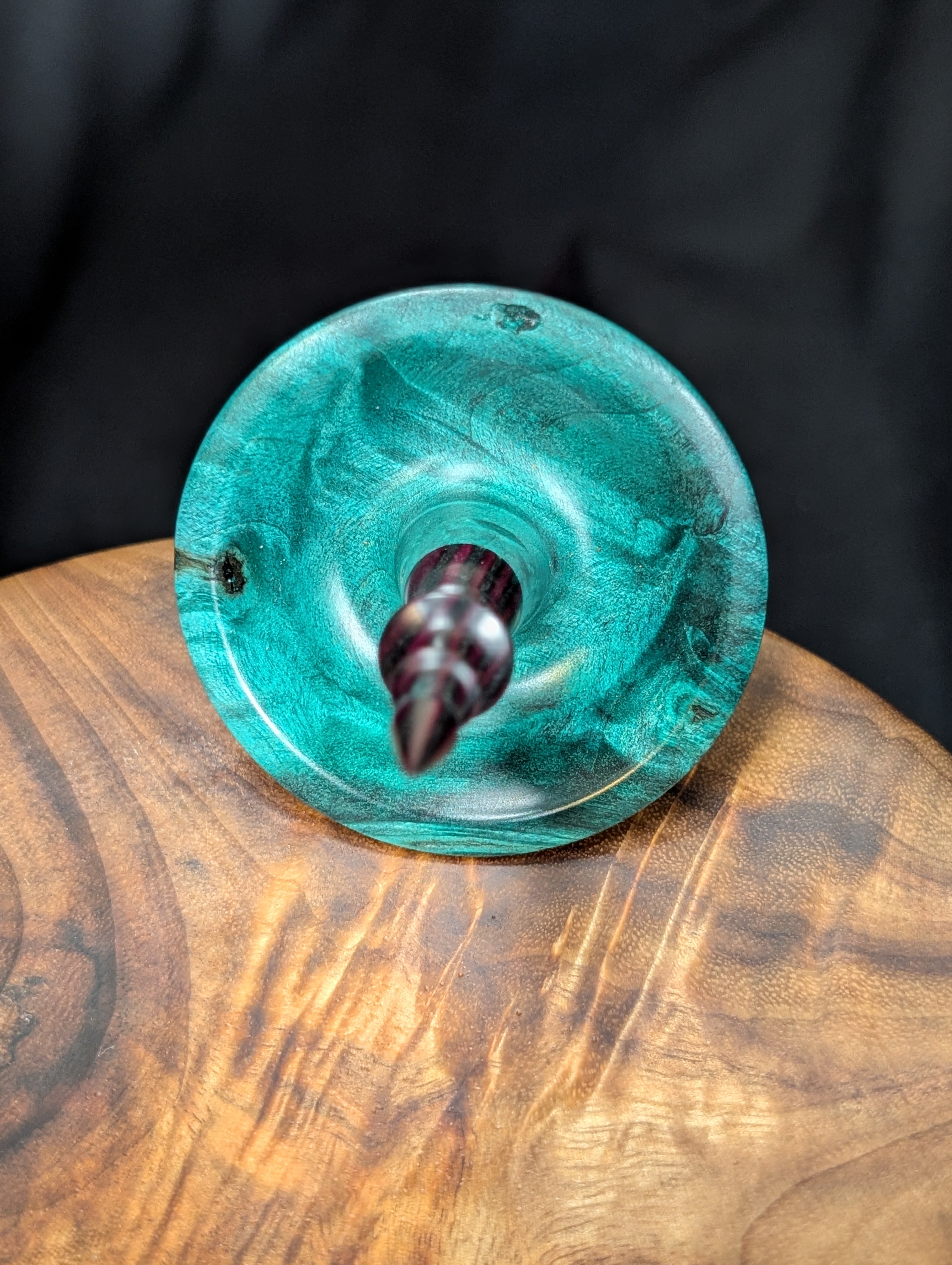 Buckeye Burl Tibetan Support Spindle