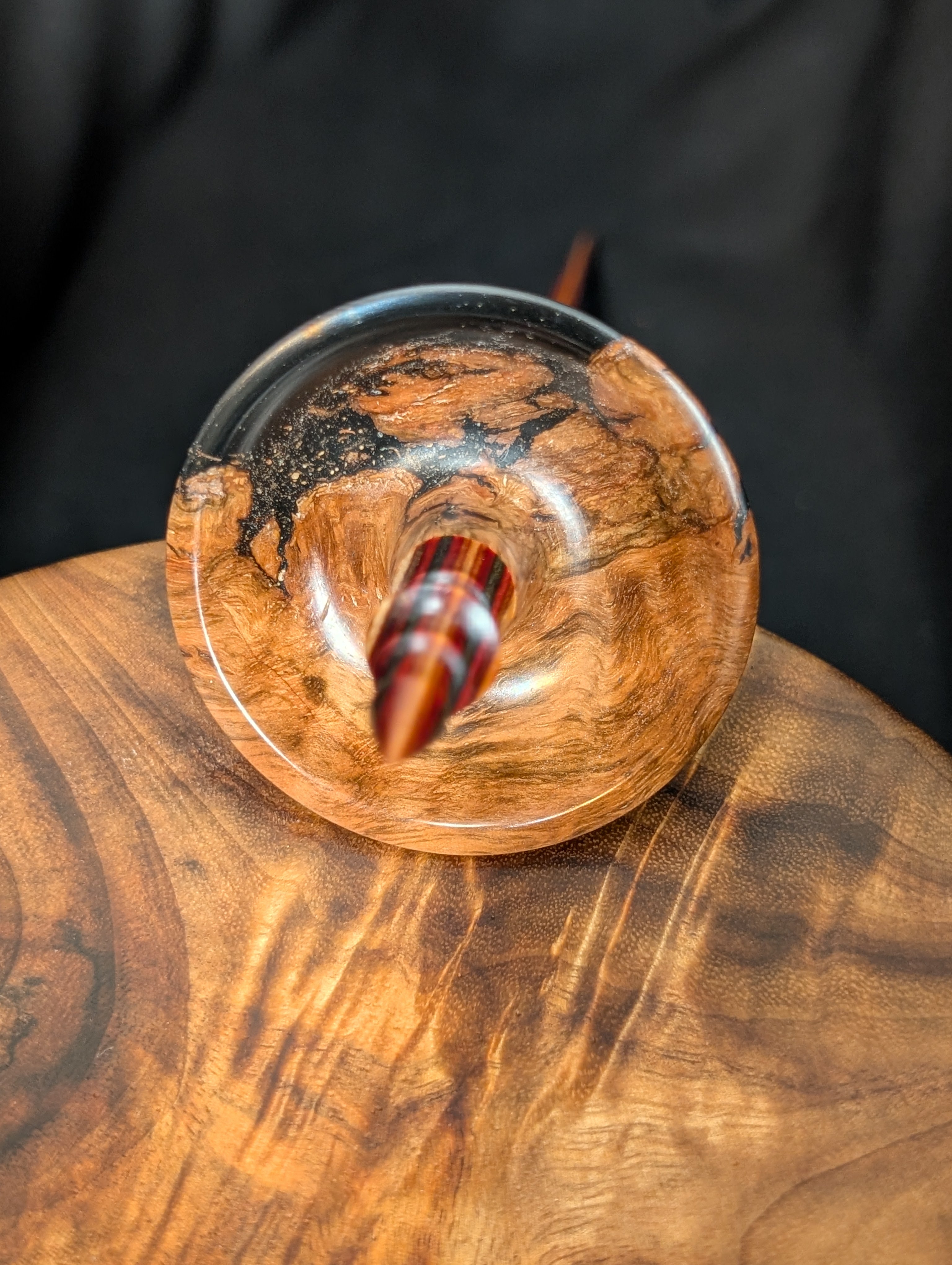 Water Oak Burl Tibetan Support Spindle
