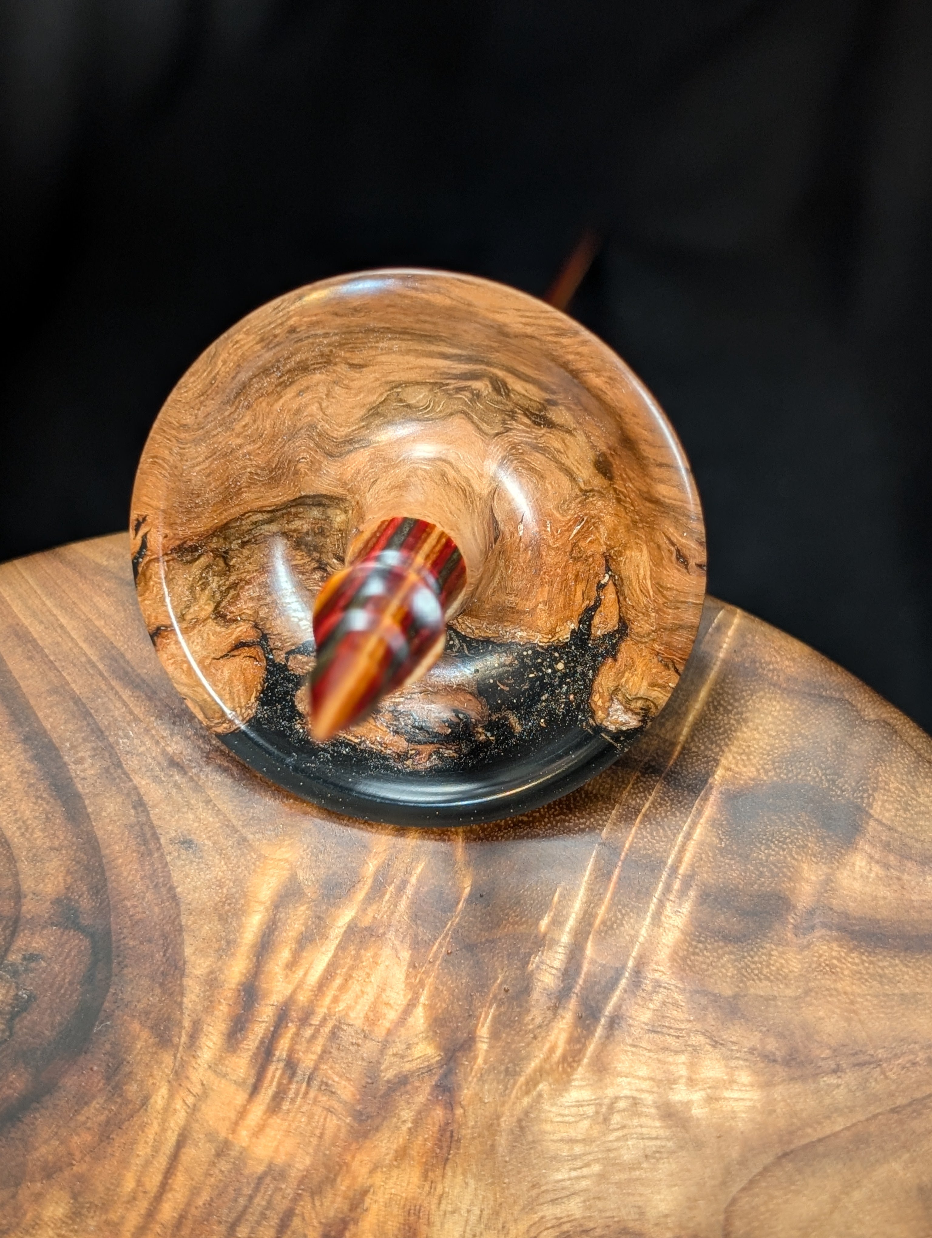 Water Oak Burl Tibetan Support Spindle