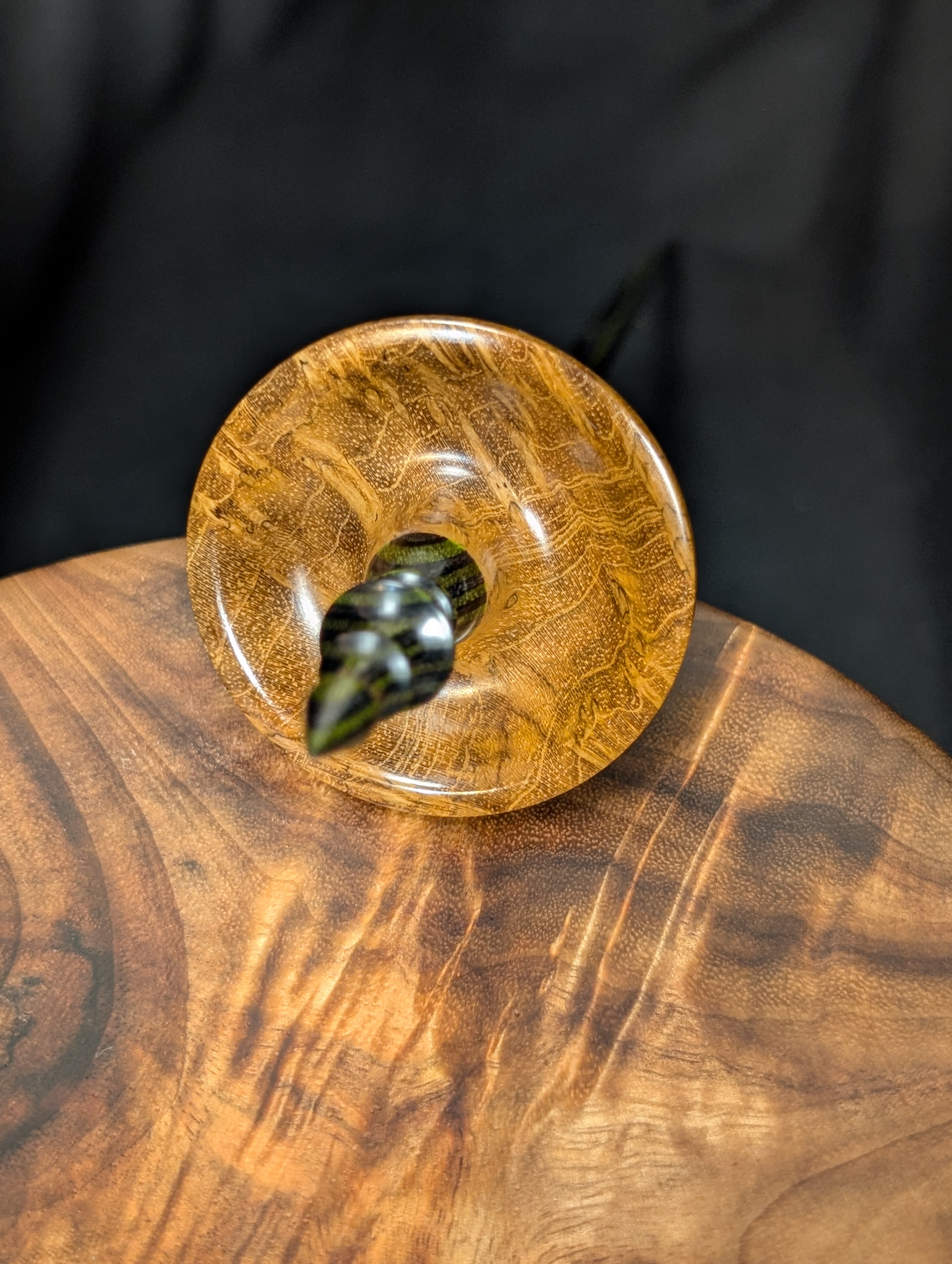 Teak Burl "Tibeadan" Support Spindle