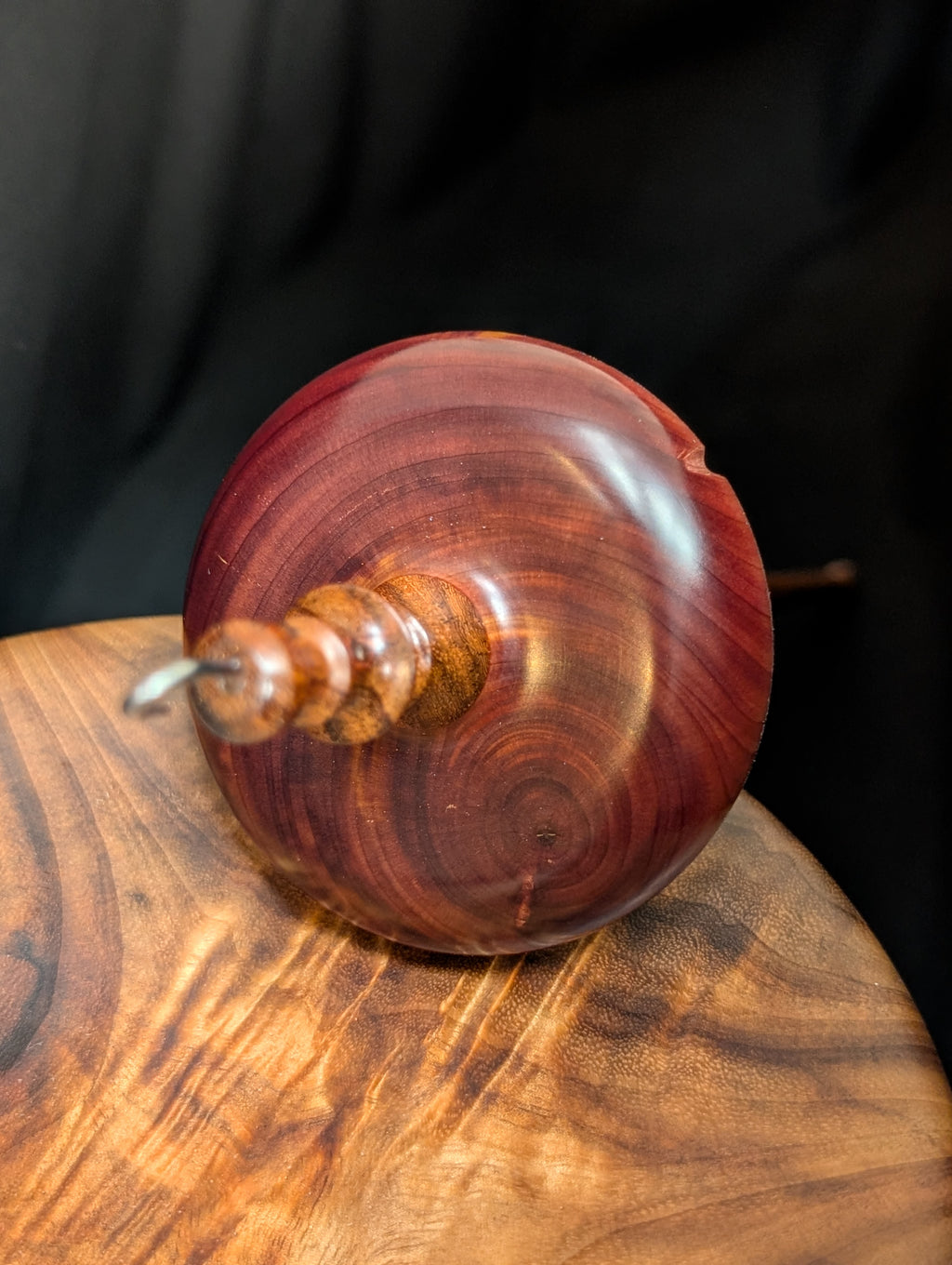 Cedar -Hurricane Ian- Top Whorl Drop Spindle