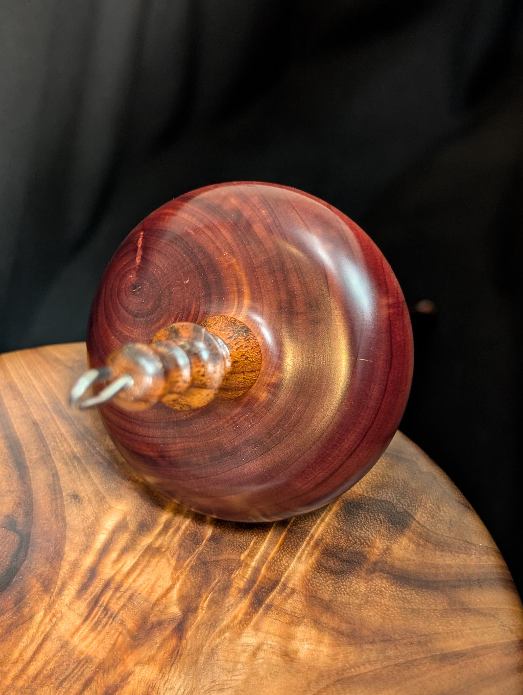 Cedar -Hurricane Ian- Top Whorl Drop Spindle