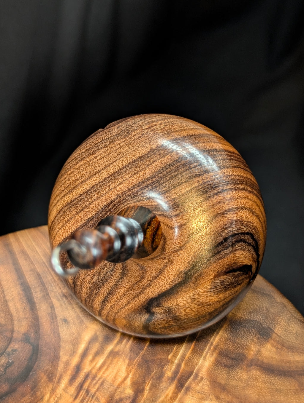 Bolivian Rosewood Top Whorl Drop Spindle