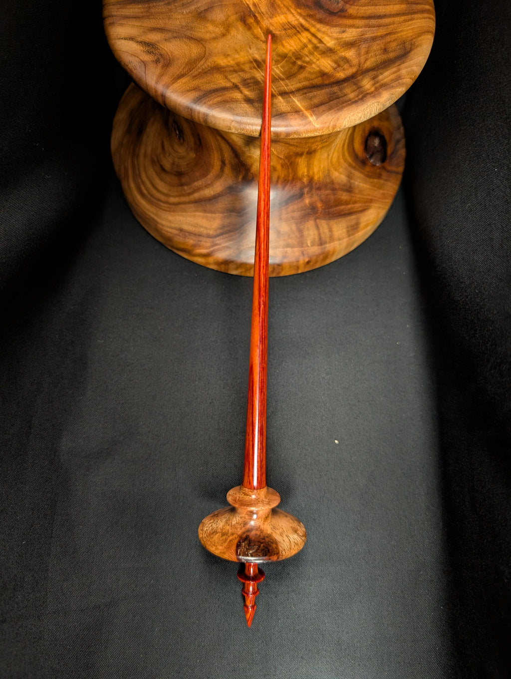 9" Weru Burl "Tibeadan" Support Spindle