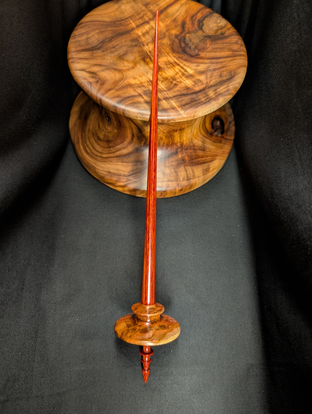 10" Mahogany Burl "Tibeadan" Support Spindle