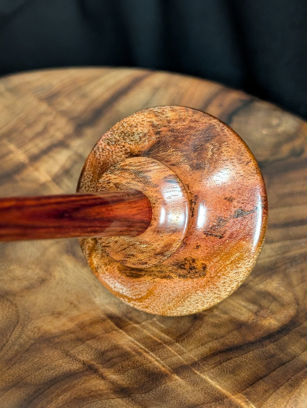 10" Mahogany Burl "Tibeadan" Support Spindle