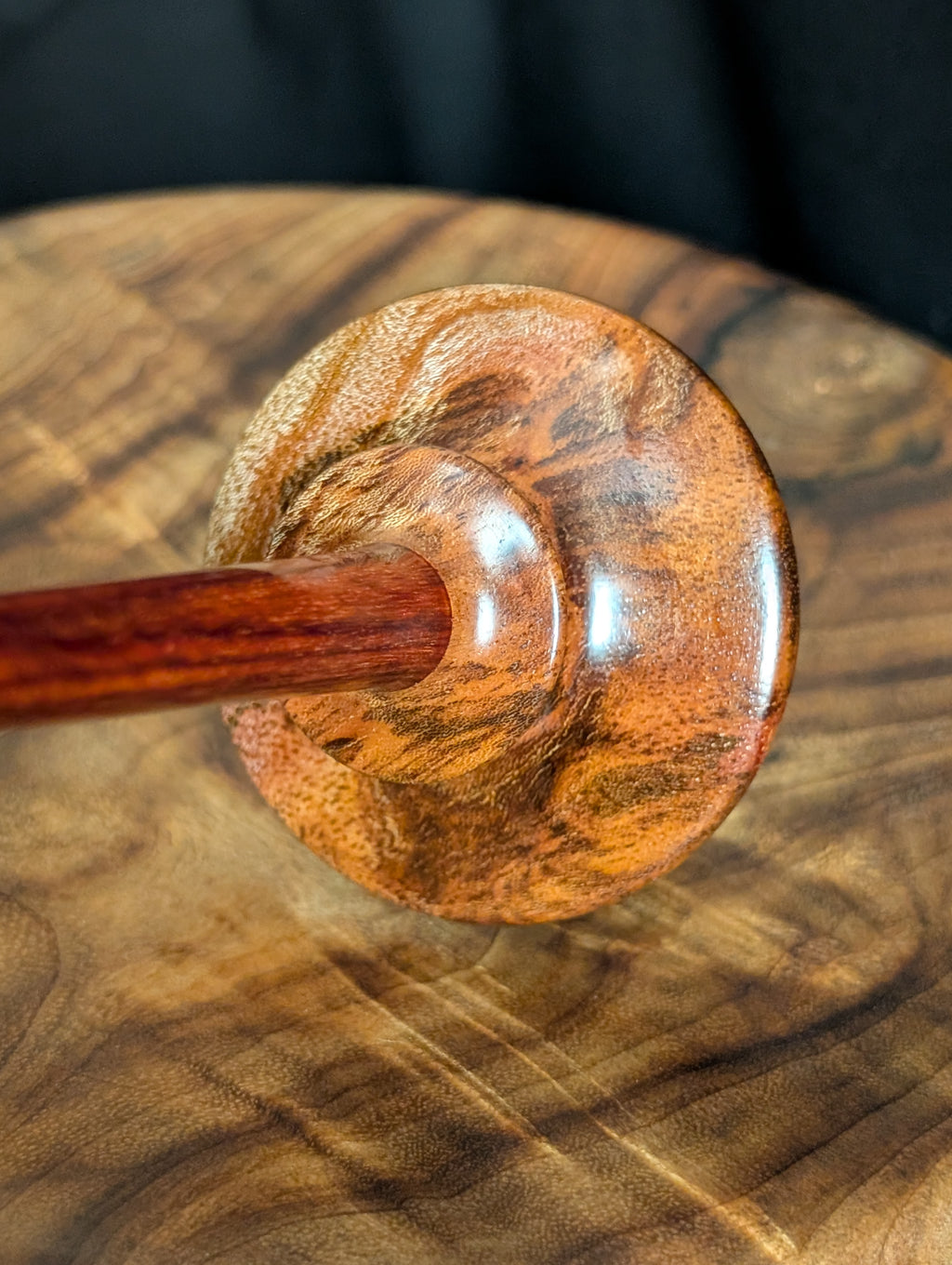 10" Mahogany Burl "Tibeadan" Support Spindle