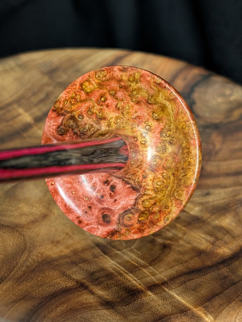 10" Amboyna Burl (Red) Tibetan Support Spindle