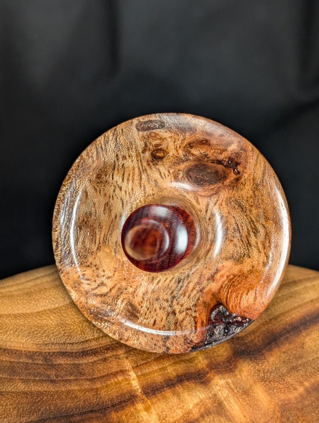 9" Weru Burl "Tibeadan" Support Spindle