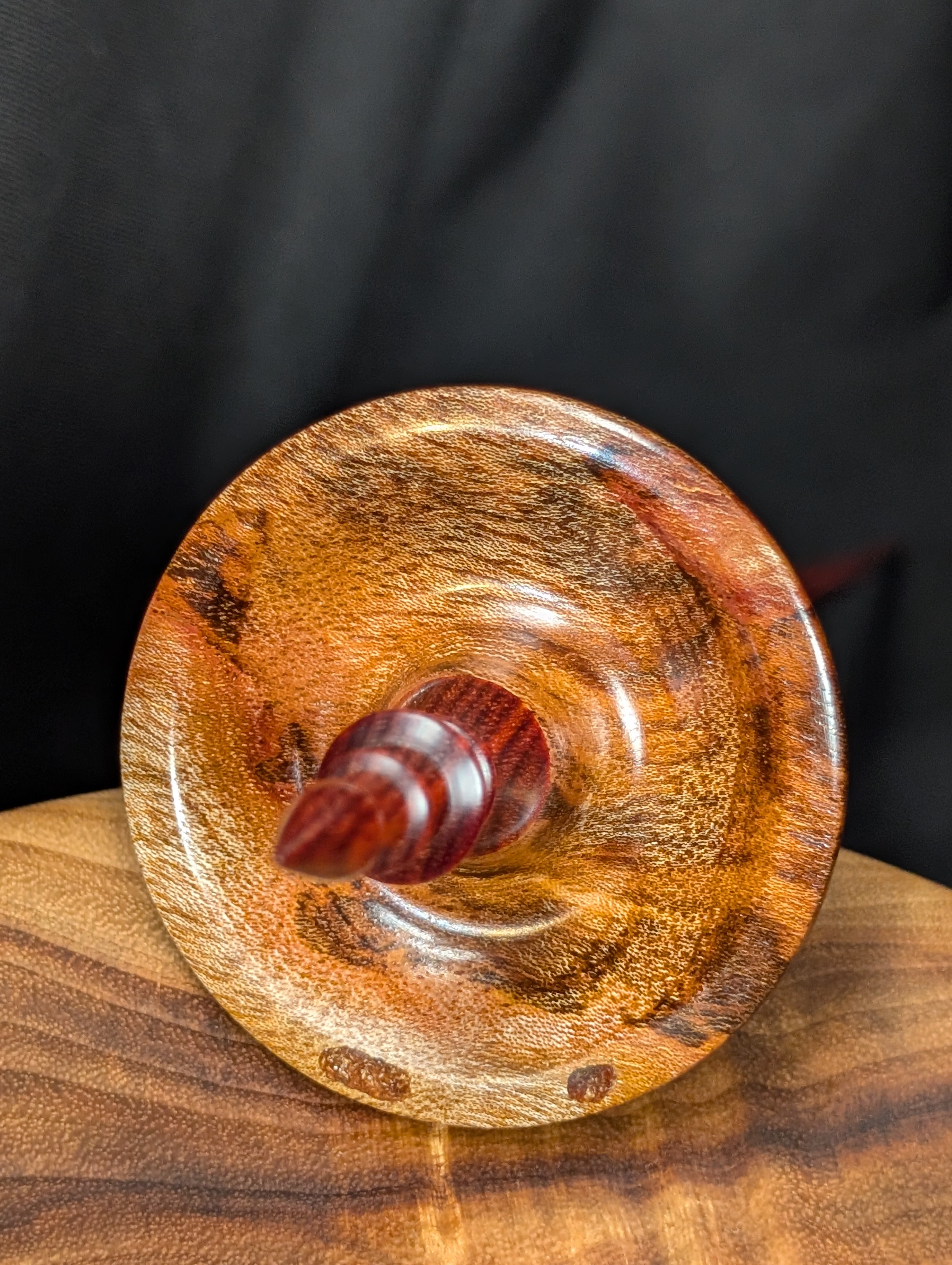 10" Mahogany Burl "Tibeadan" Support Spindle