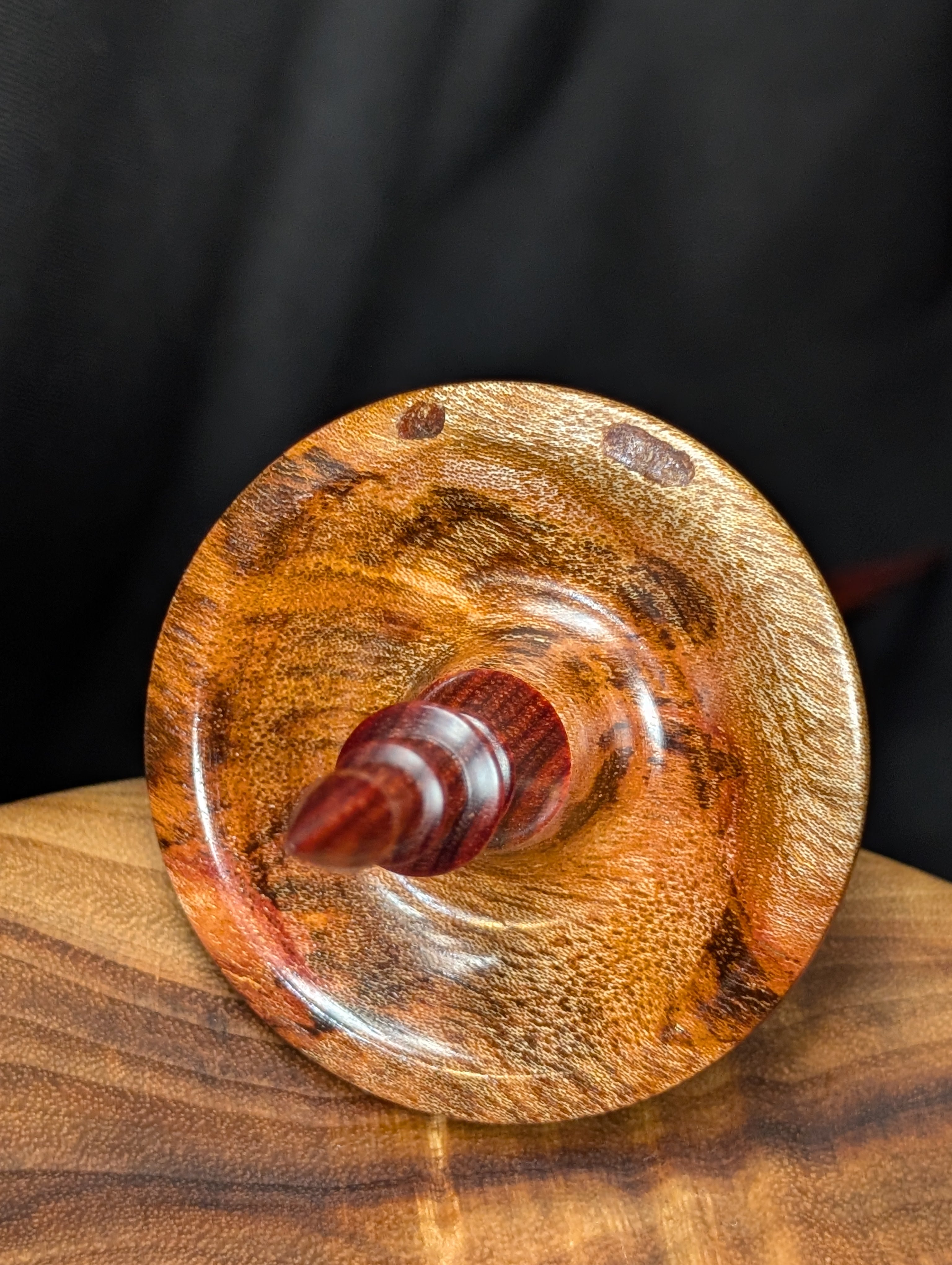 10" Mahogany Burl "Tibeadan" Support Spindle