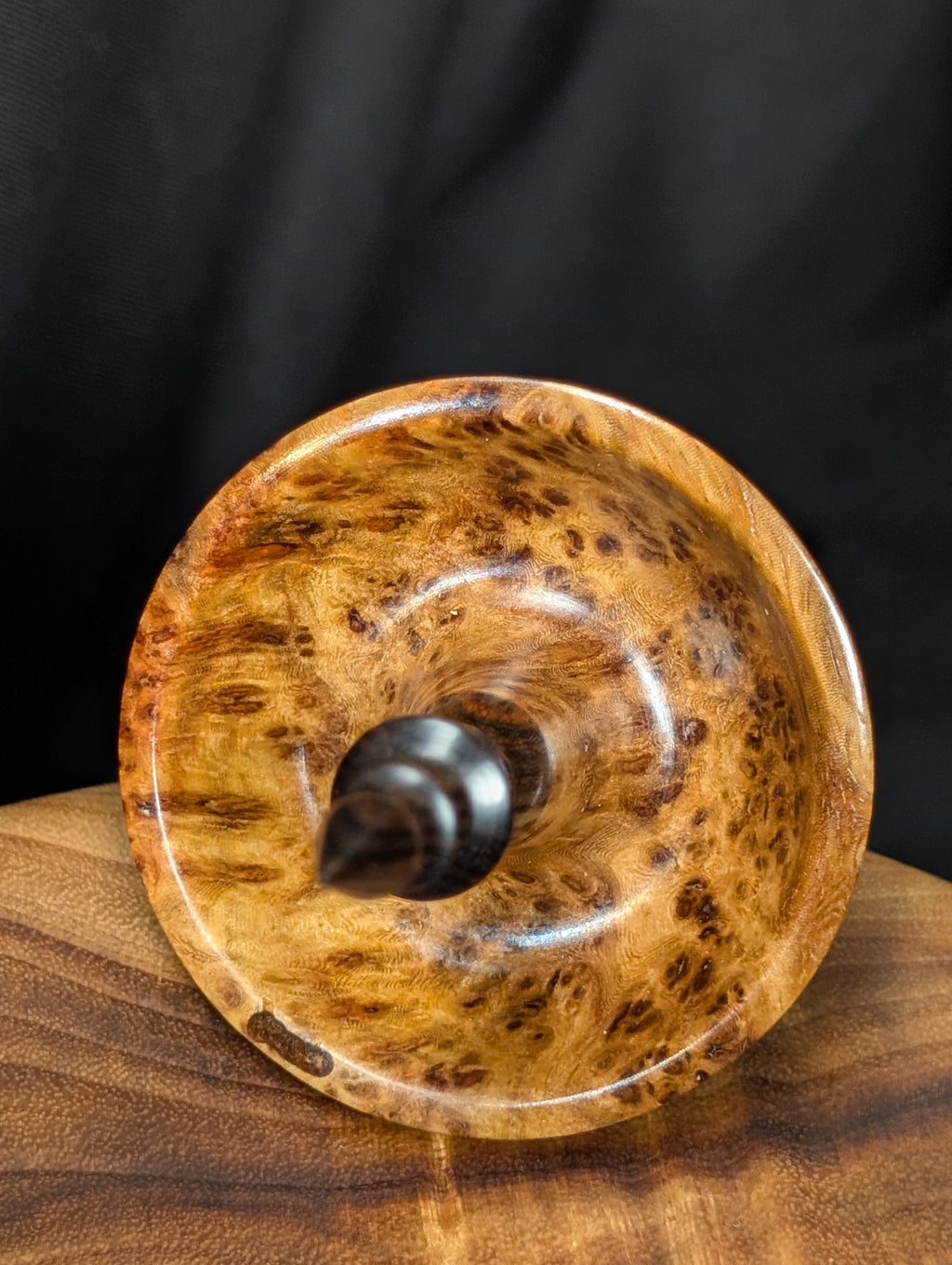 10" Amboyna Burl Tibetan Support Spindle