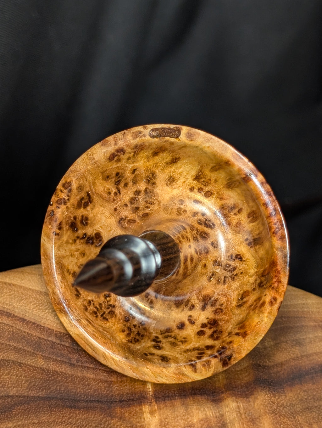 10" Amboyna Burl Tibetan Support Spindle