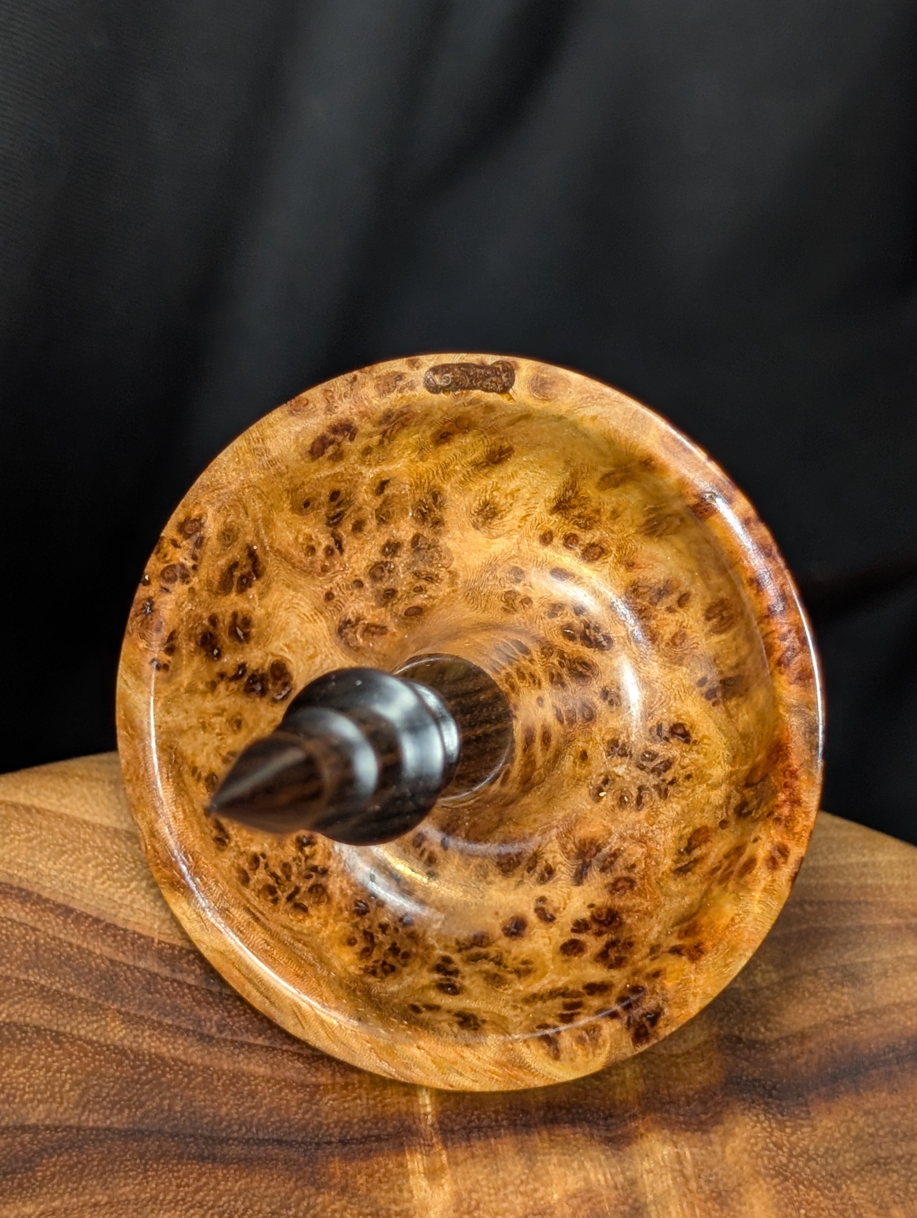 10" Amboyna Burl Tibetan Support Spindle