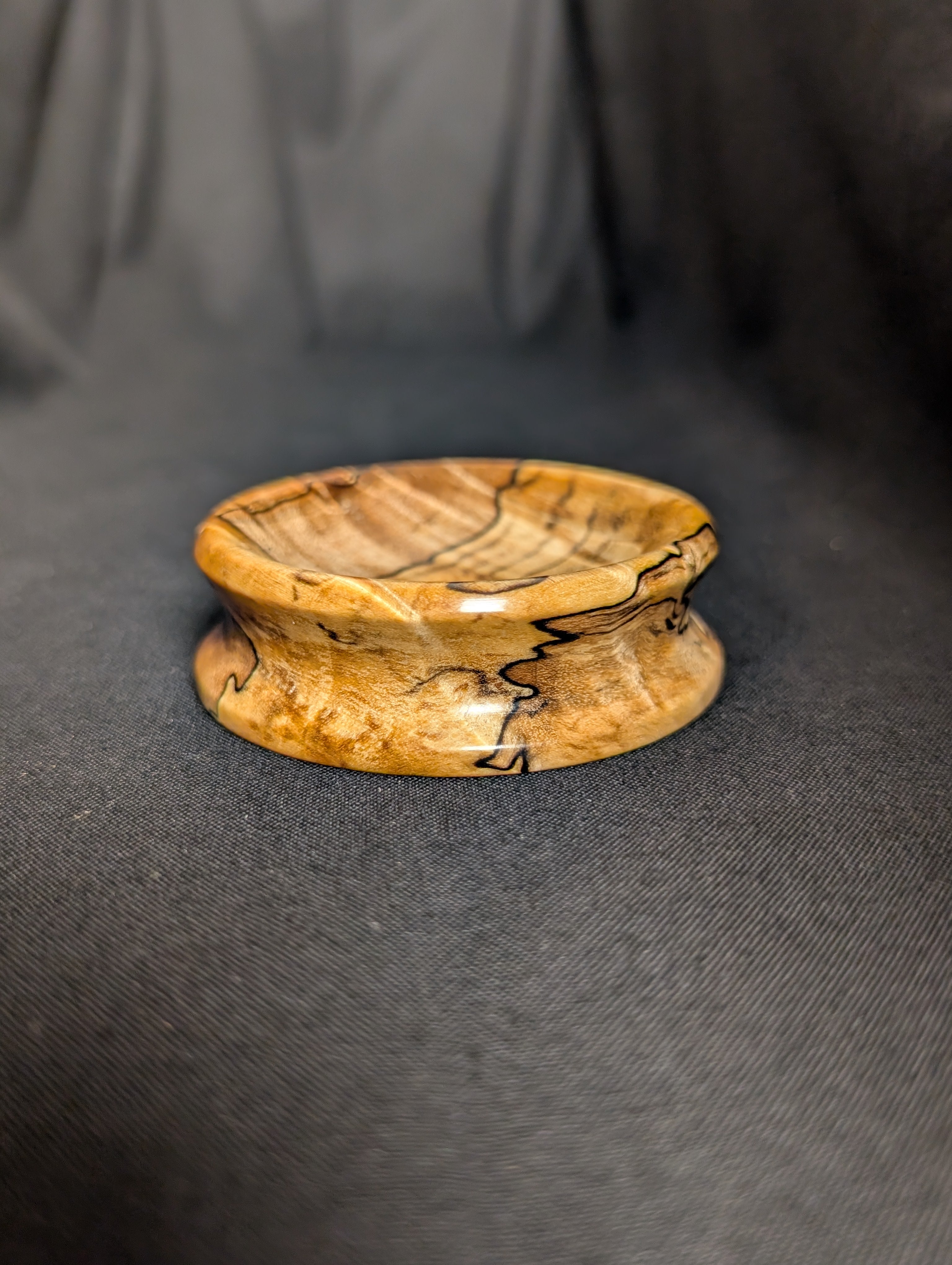 Spindle Bowl (Spalted Curly Maple)