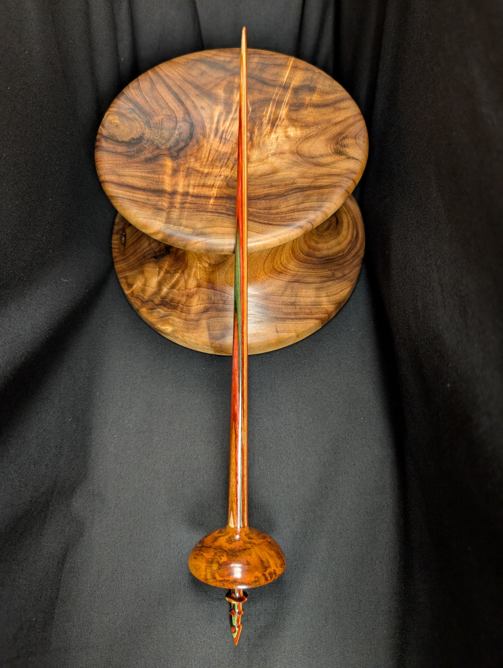 Mahogany Burl Tibetan Support Spindle Template